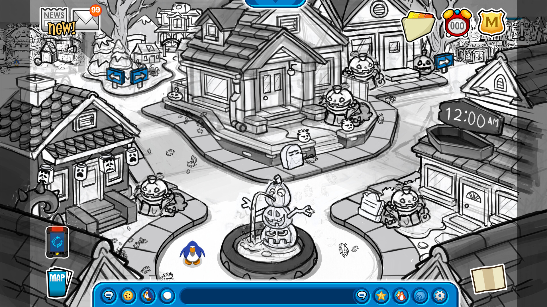 Andrew Doll - Club Penguin - Halloween - Snow Forts