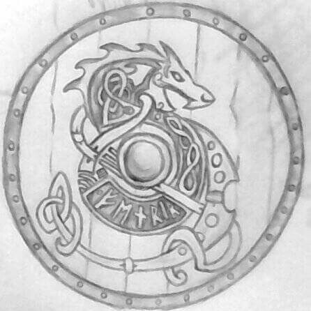 viking shield drawings