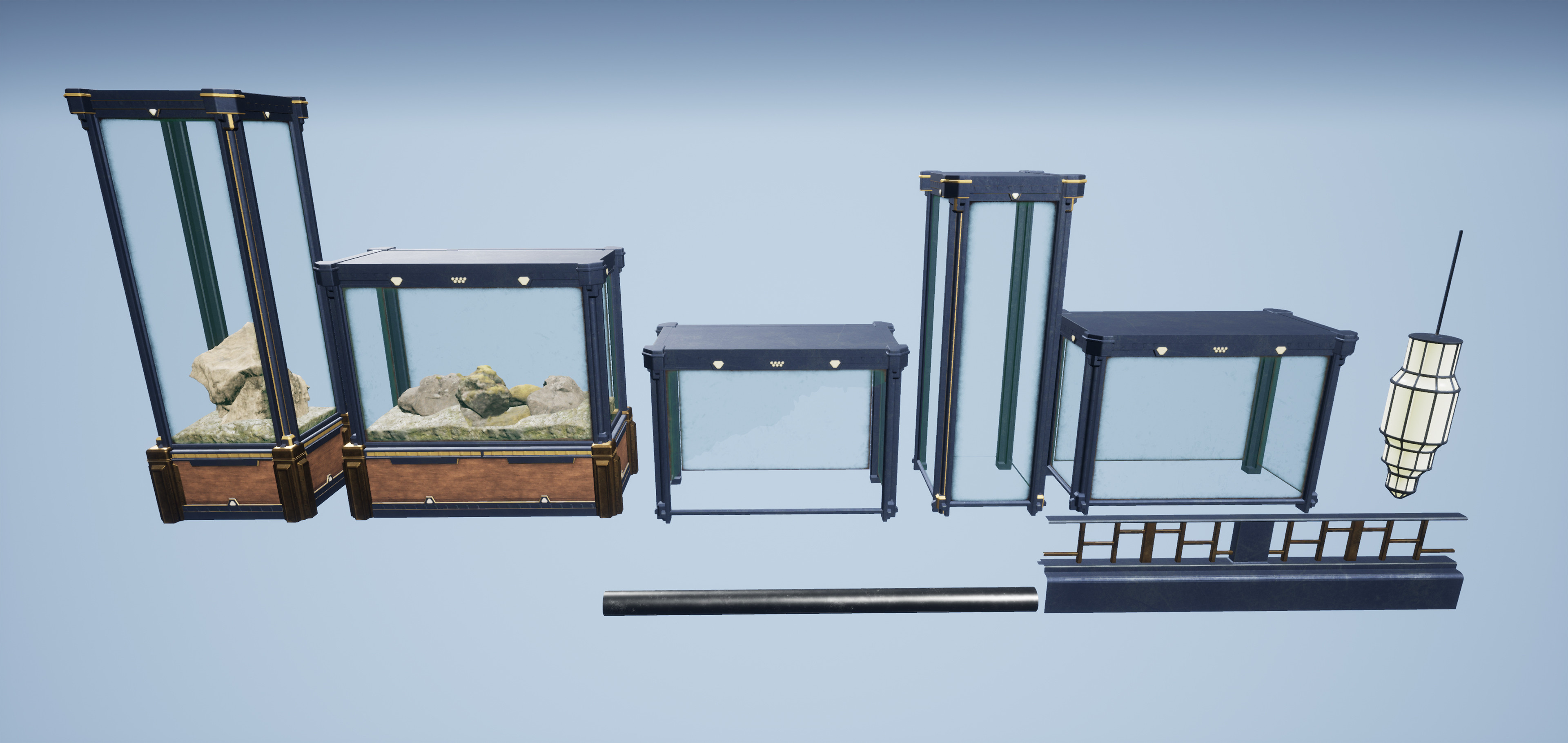 A few other modular assets utilized in the scene.