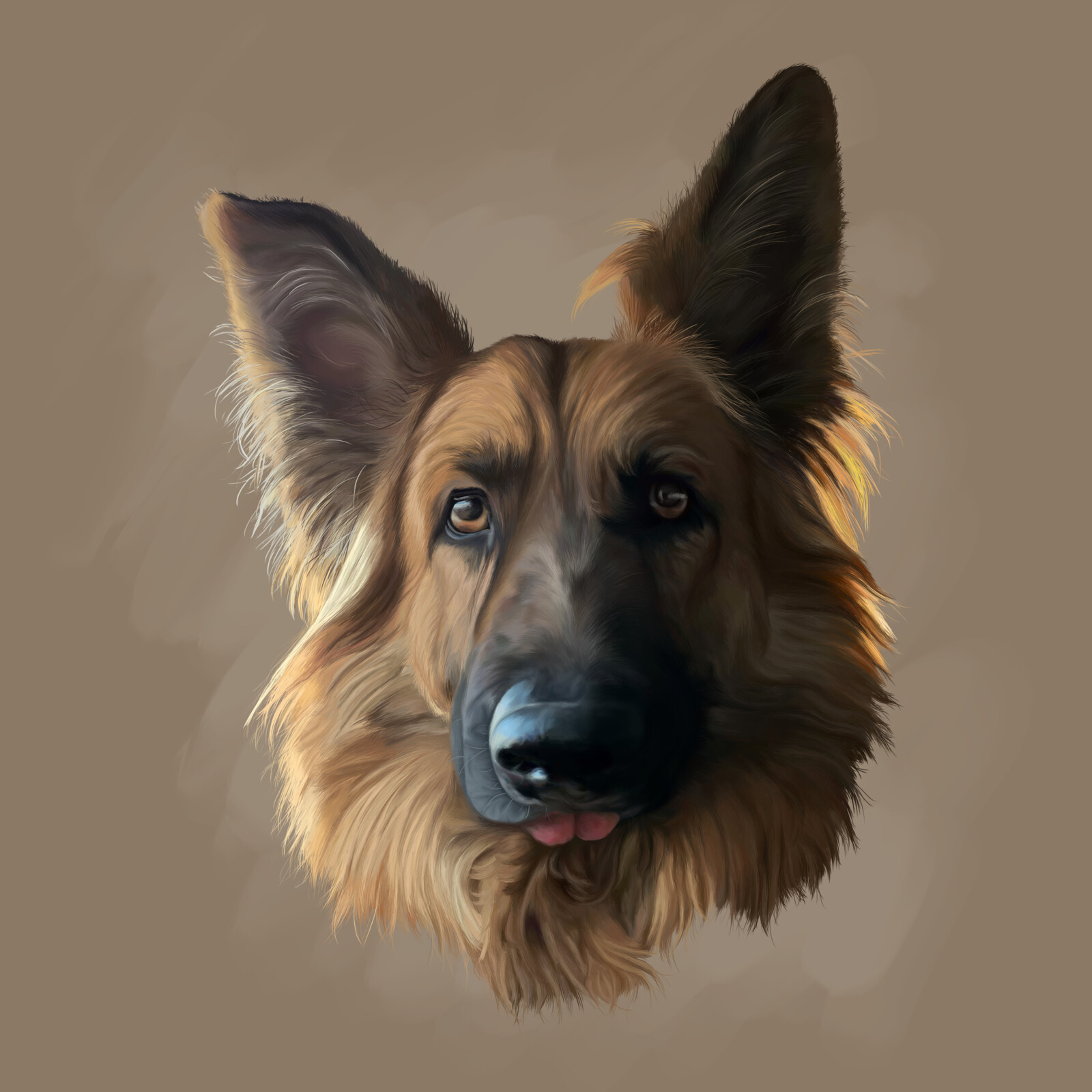 Artstation Hyper Realistic German Shepherd Dog Caitlin Sue