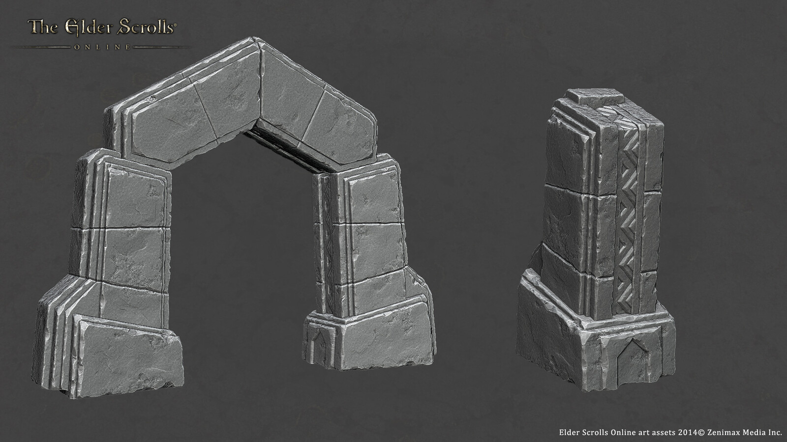 Zbrush sculpt of Ancient Stone Arch created for ESO