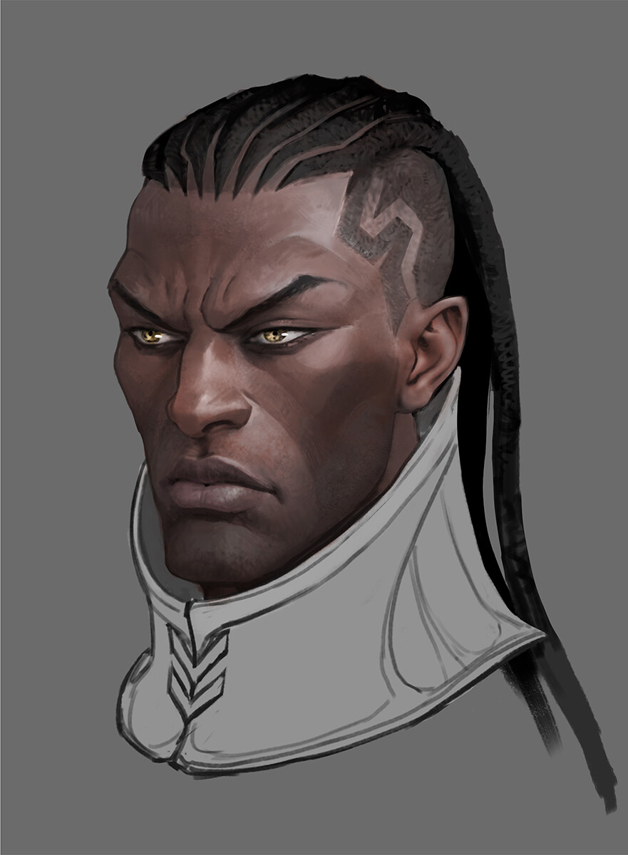 Lucian concept art from The Climb.
