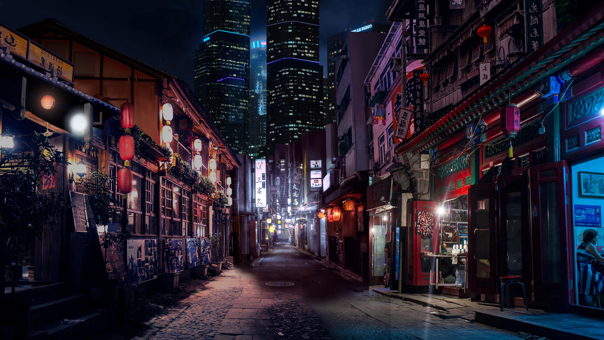 ArtStation Matte Painting Japan city