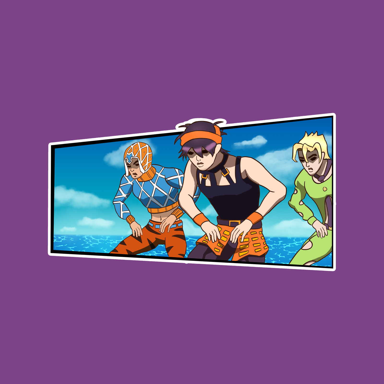 Artstation Jojo Part 5 Gang Dance Sticker Nicholas Teoh Sh1ndori
