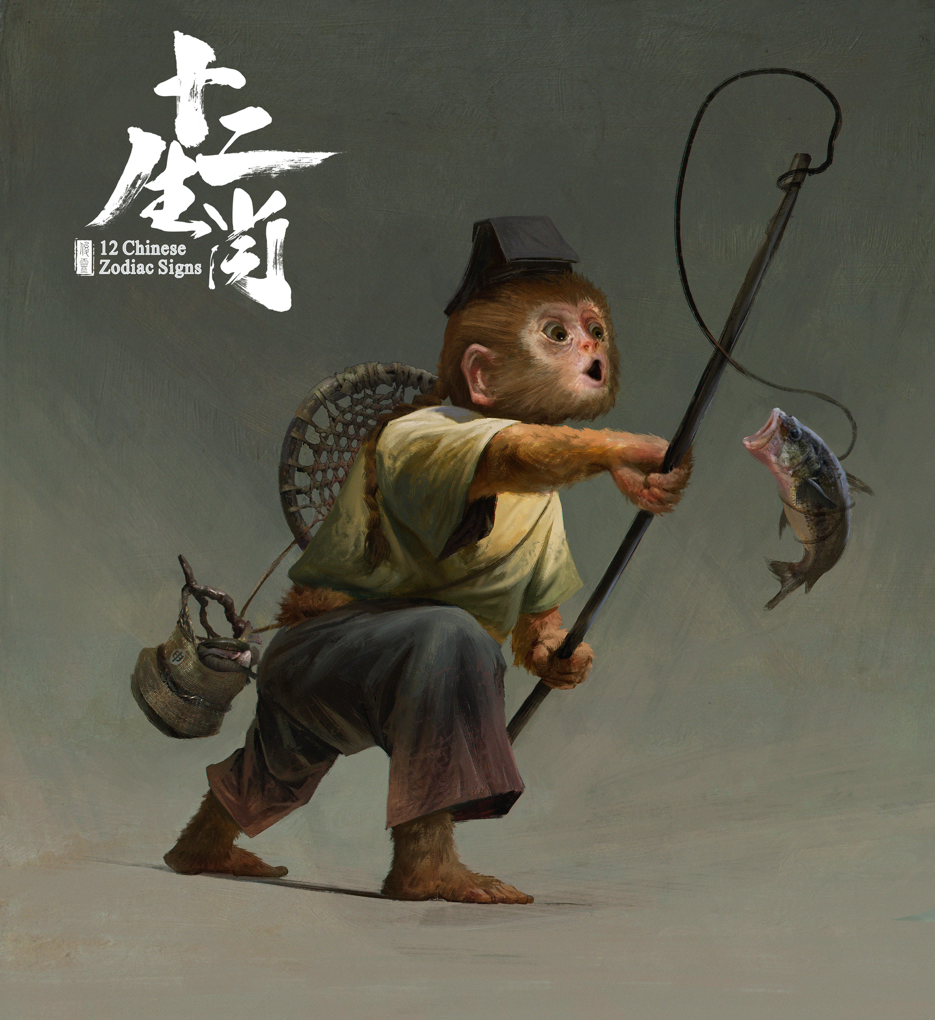 ArtStation - Chinese Zodiac Signs12-Pig chivalrous 十二生肖