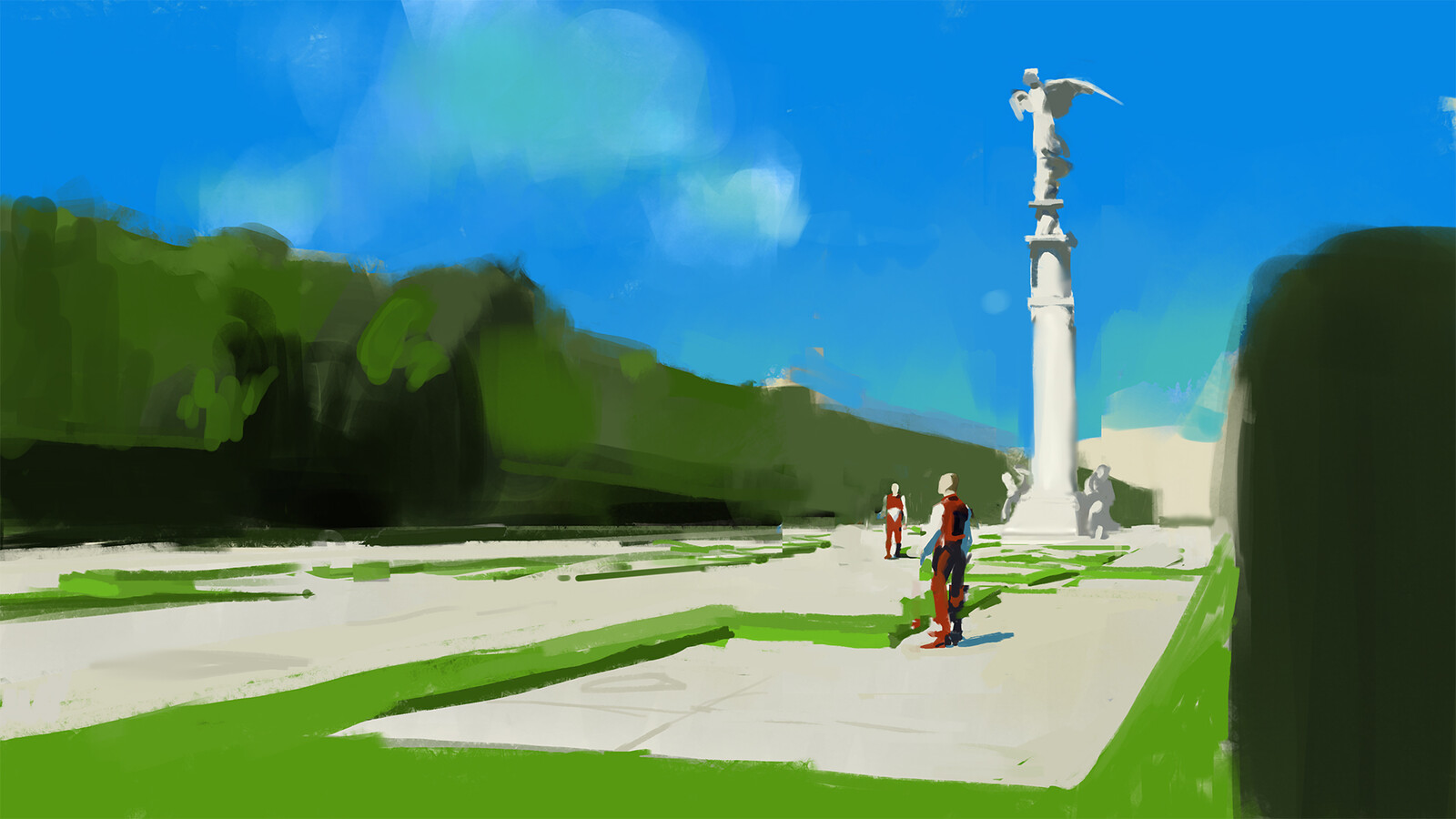 30 minute speed sketch for "statue" theme