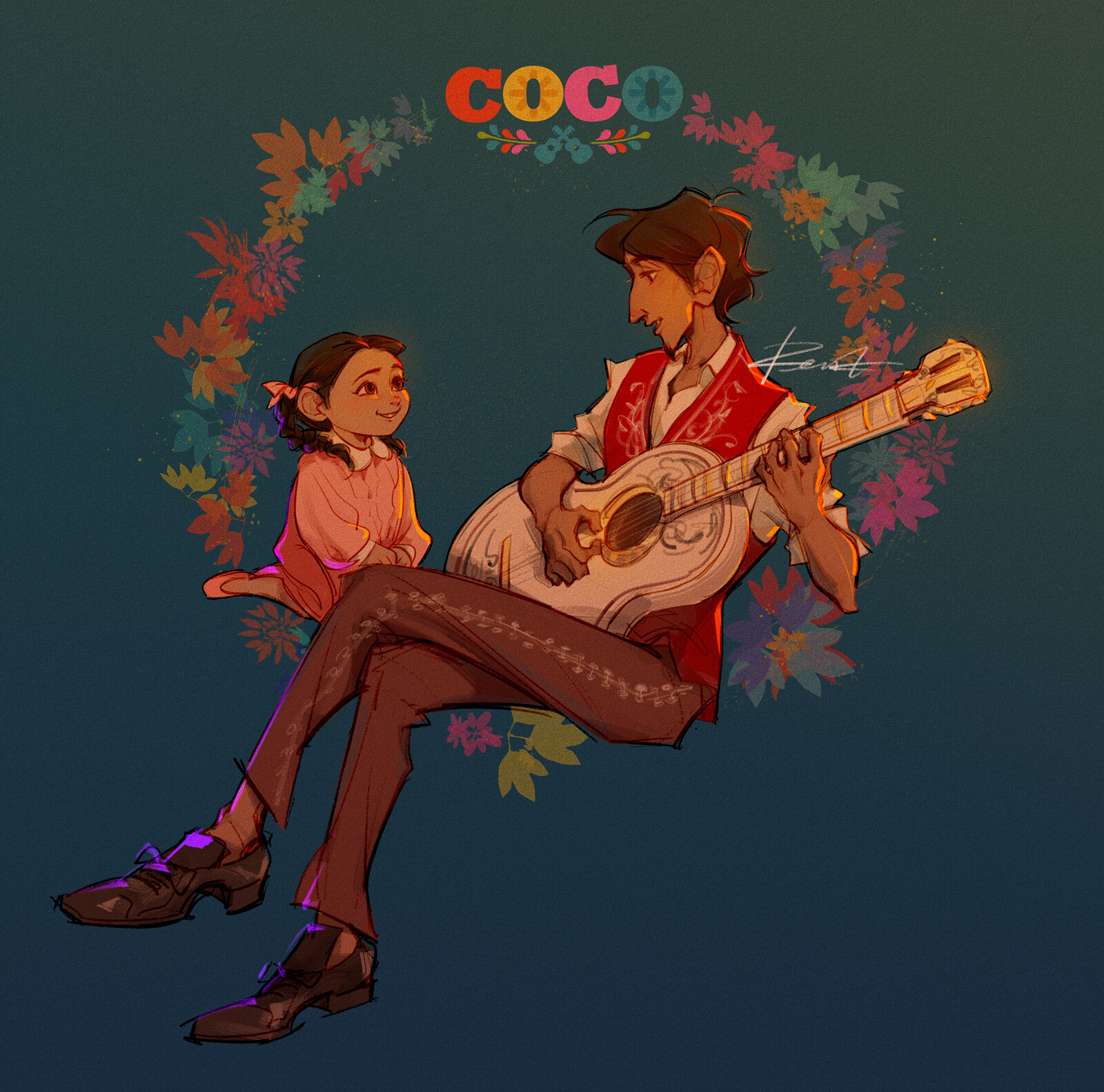 a fan art for the movie Coco.