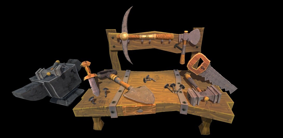 tool table, anvil