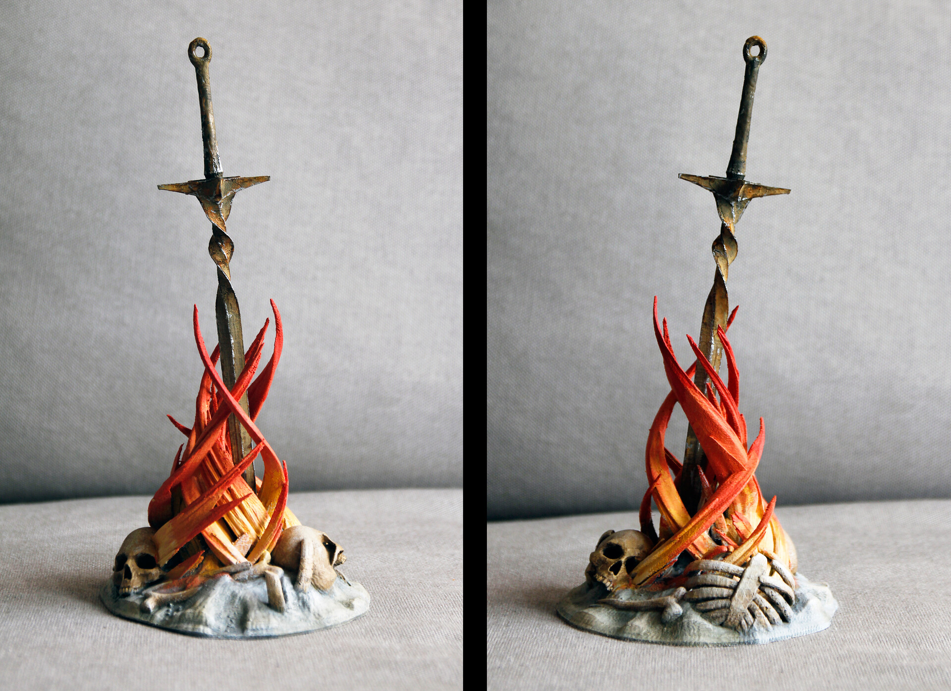 Artstation Dark Souls Bonfire Thomas Hedden