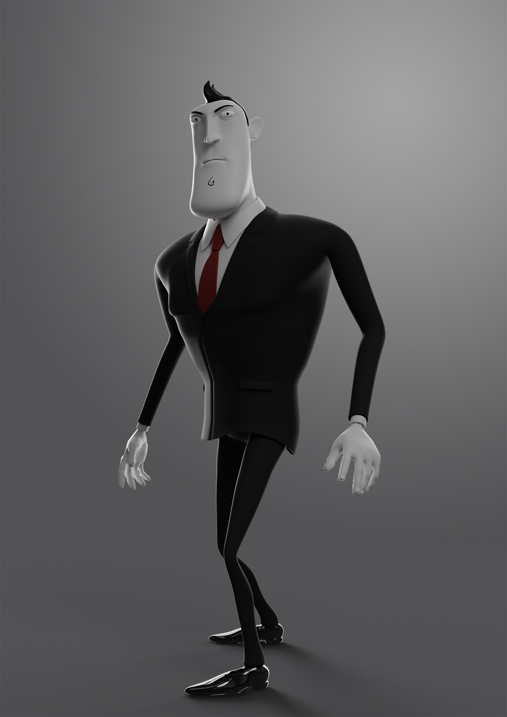 Low poly, base color render test