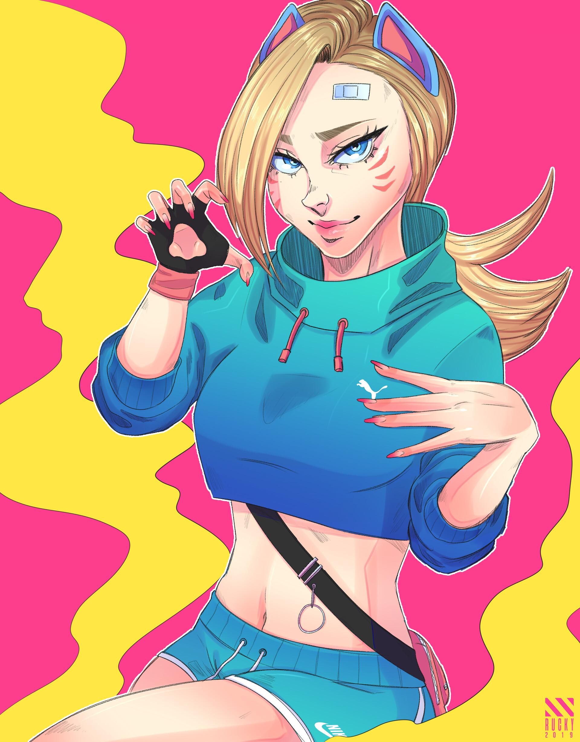 Artstation Street Girl Pixie Bob Ryuko Tsuchikawa Rucky Art
