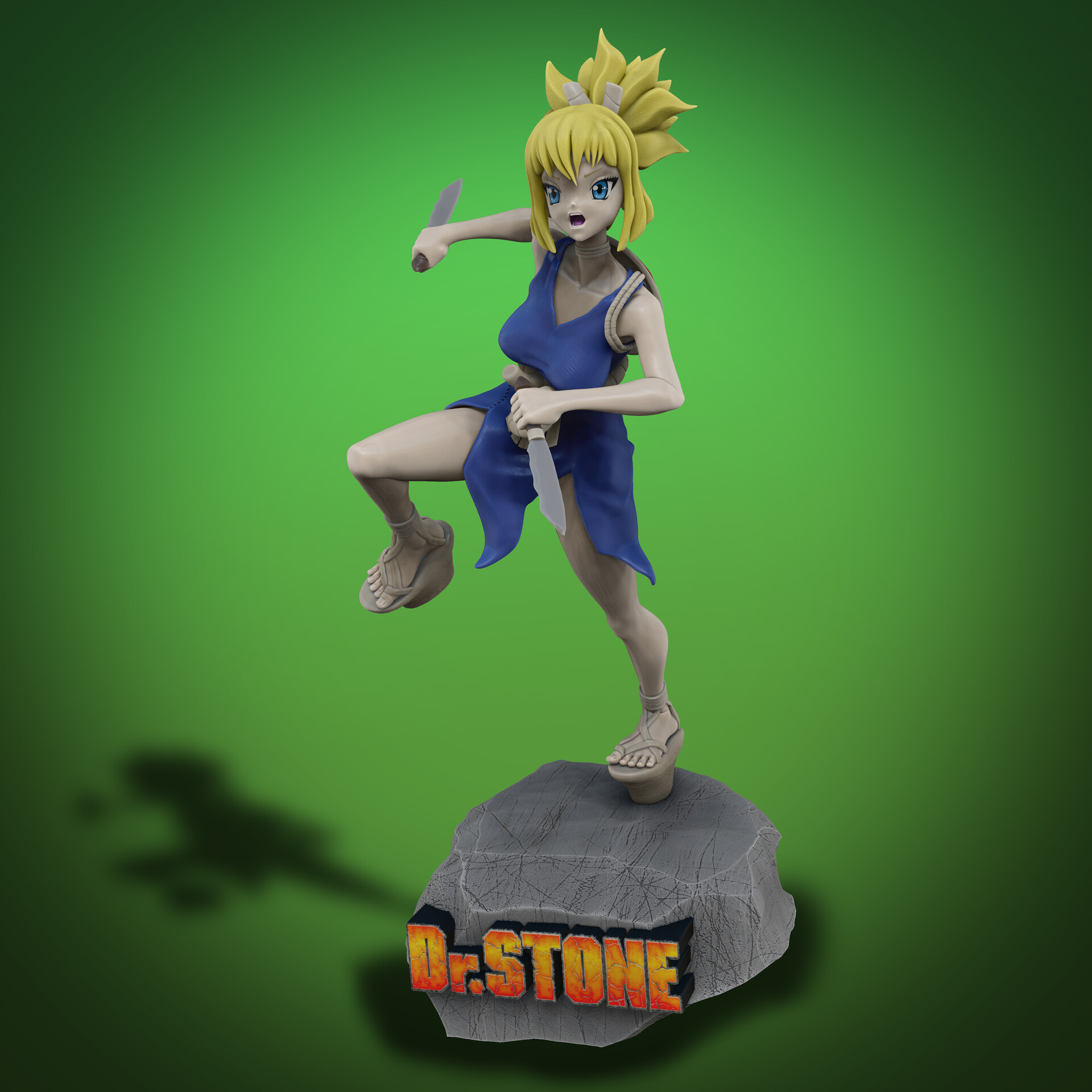 Artstation Dr Stone Kohaku Cesar Serrador Cuevas