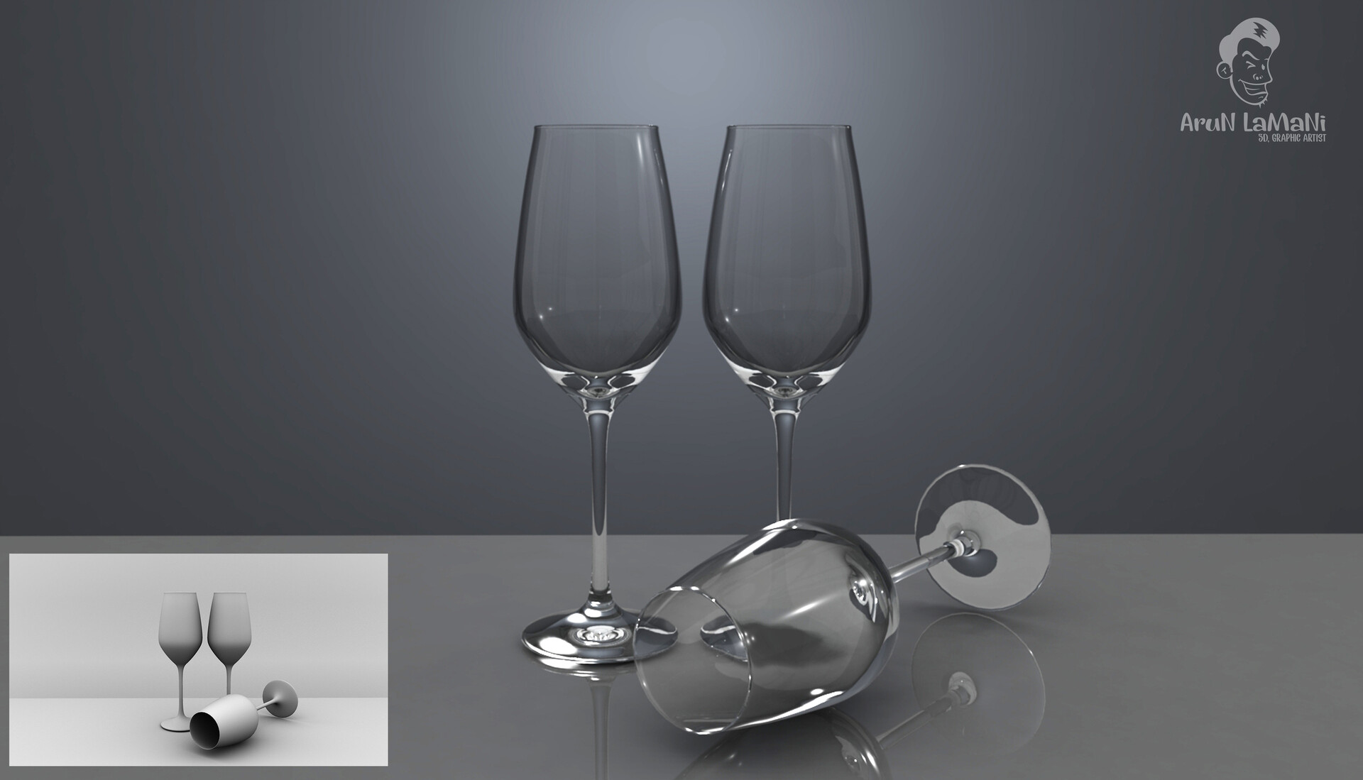 ArtStation Glass modelling
