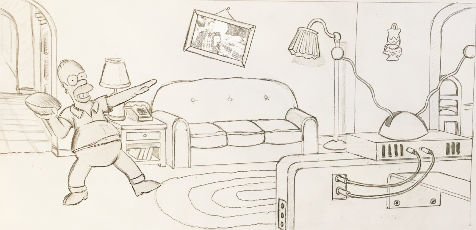 Artstation Homer Simpson Pencil Drawings Roy Doron One Man