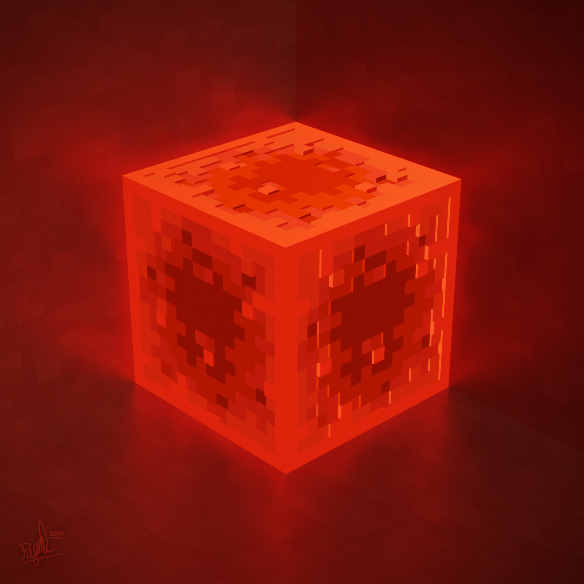 Artstation Block Of Redstone Orchid Lockovich