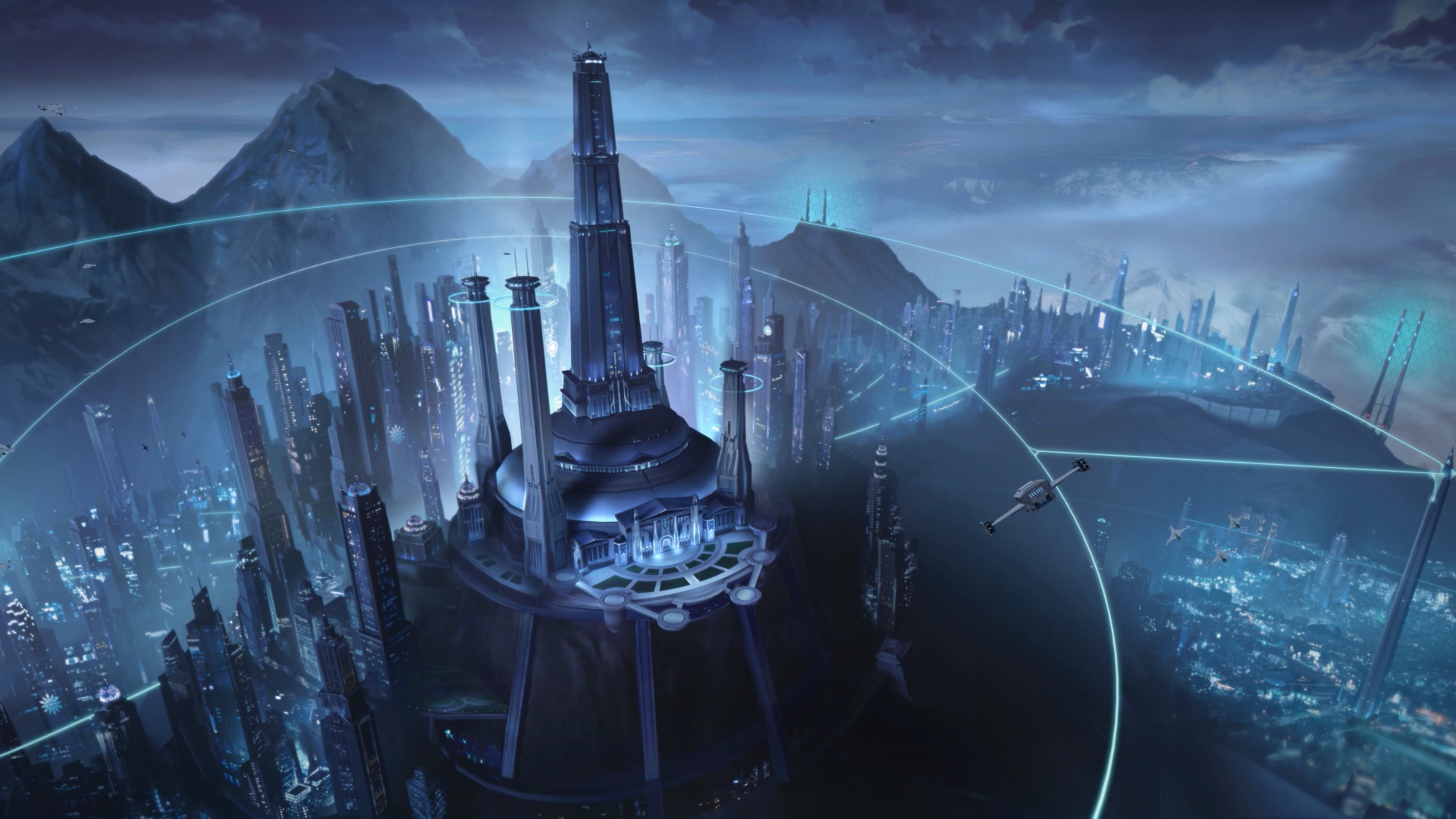 Atlas Academy, surrounded by the city of Atlas.