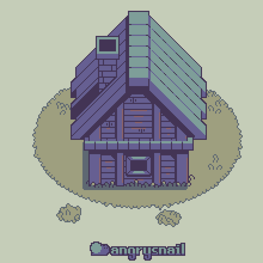 Artstation Topdown Pixelart House From 4 Directions Nikita Solo