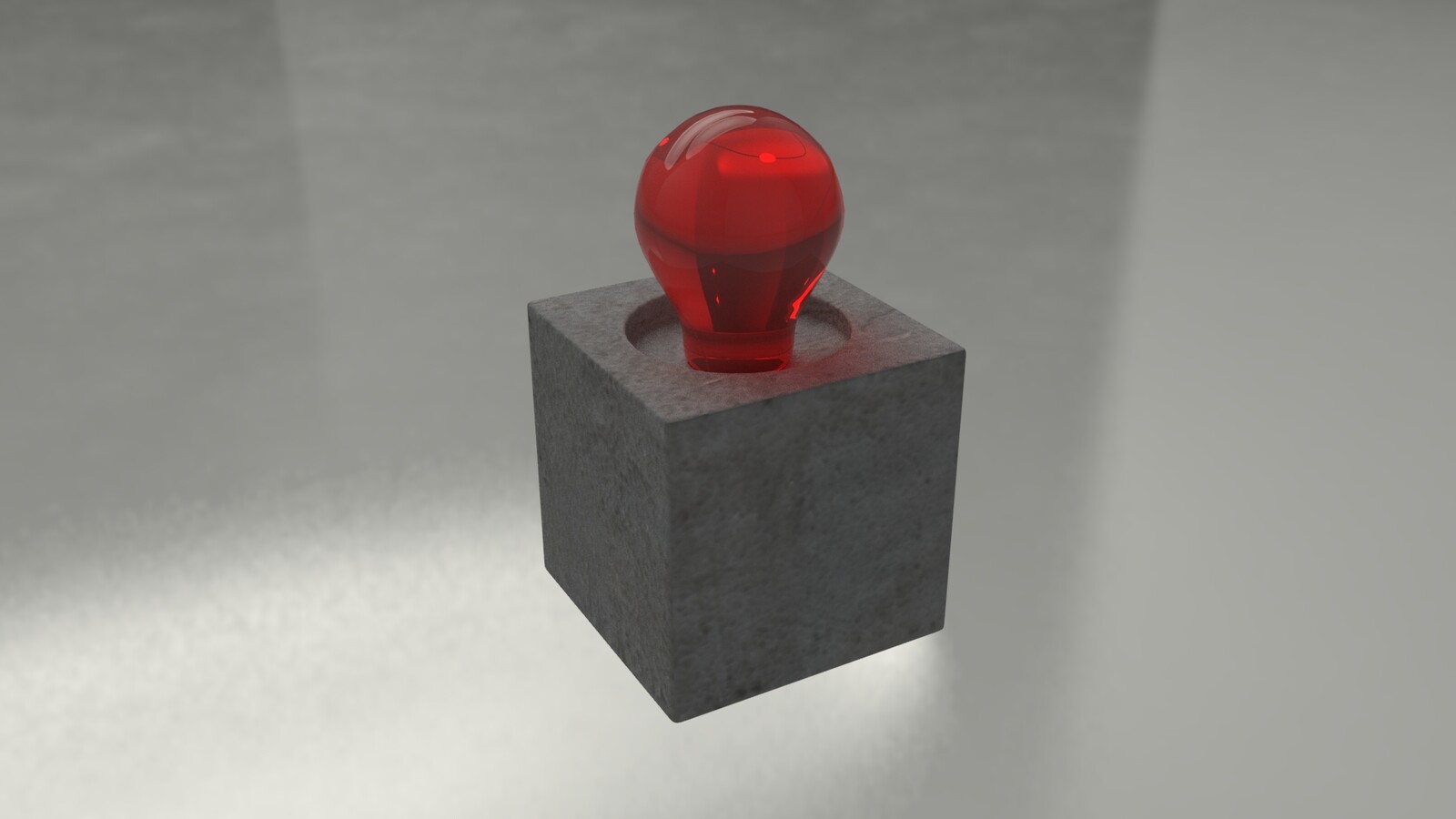 Solid glass bulb study