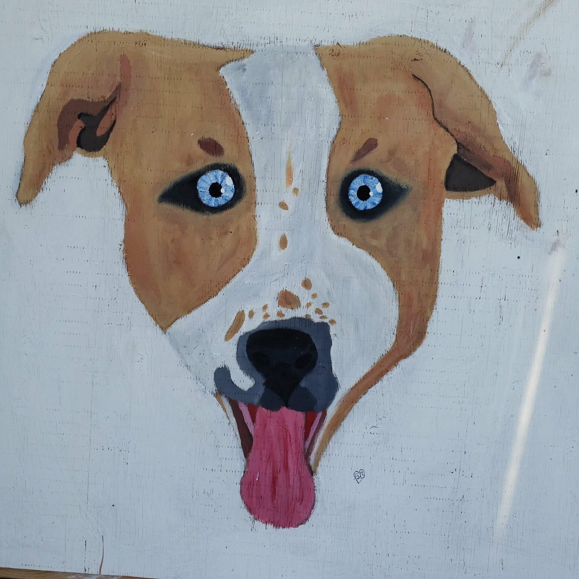 Artstation Mural Painting Of My Dog Brycee Biddle