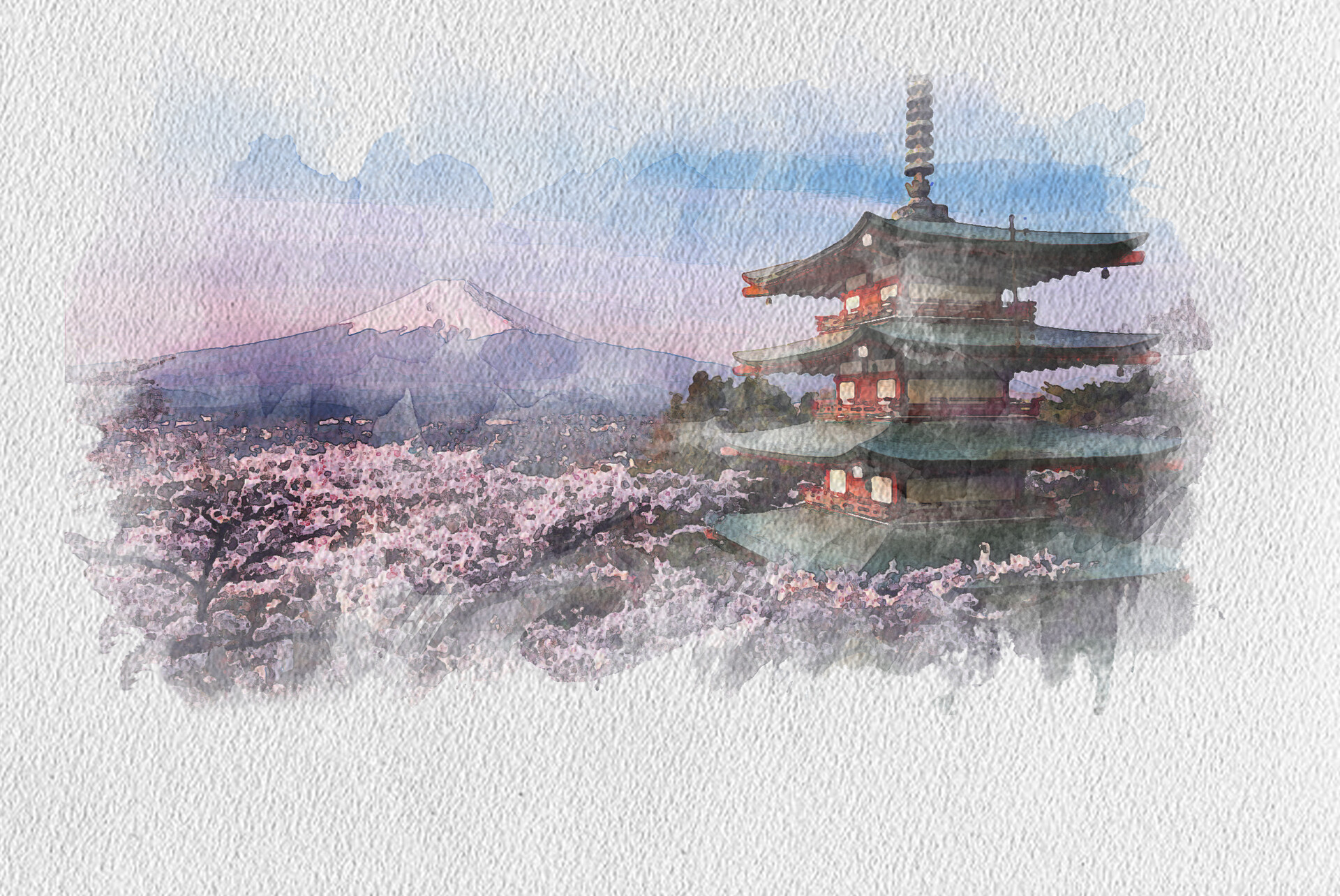 Bintang Alif Watercolor Art