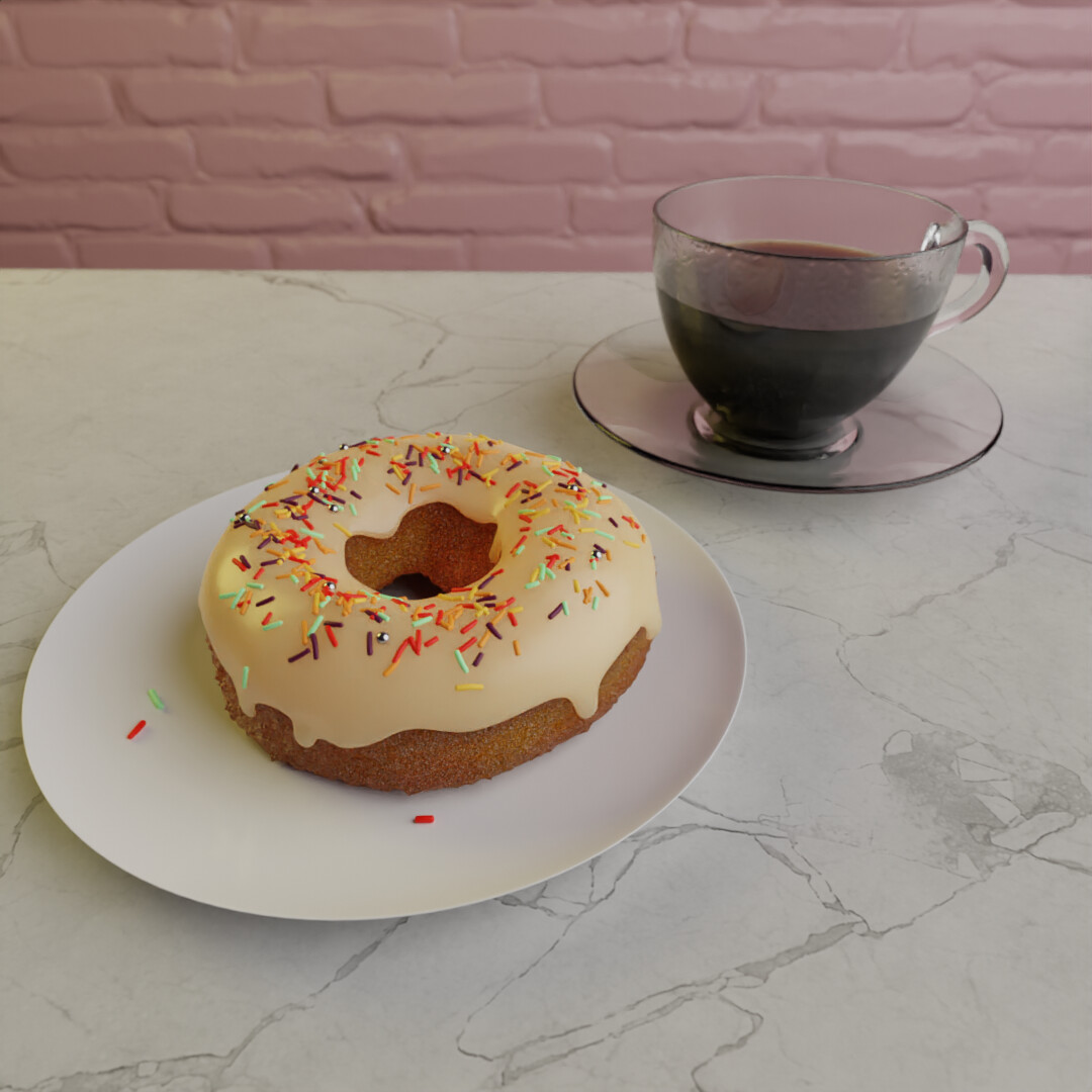 Blender готовый пончик проект