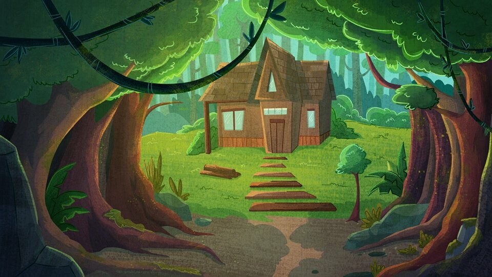 ArtStation - small house in the forest