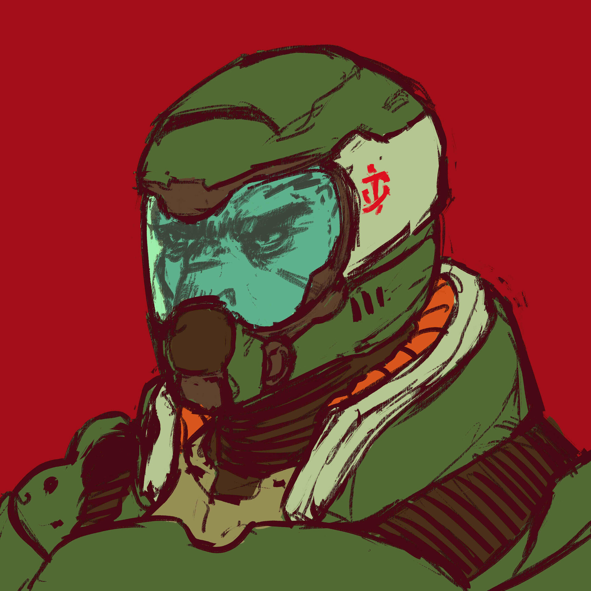 Artstation Doomguy Javier Holguin