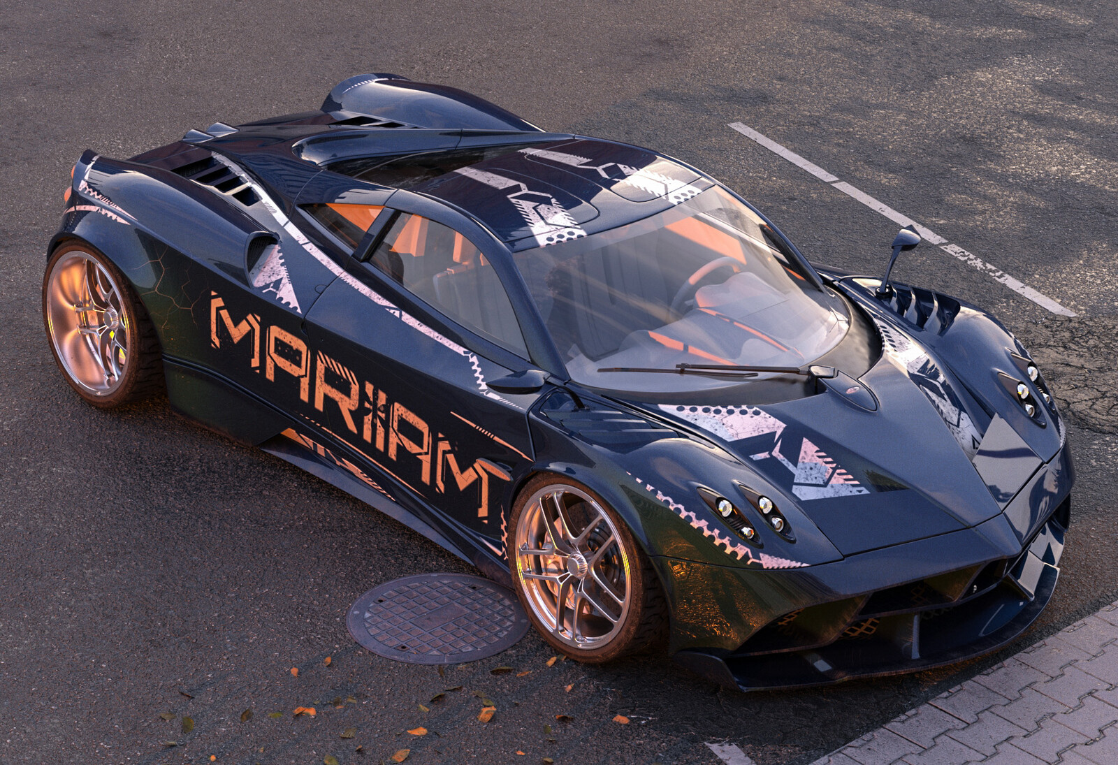 Pagani Huayra с доберманом