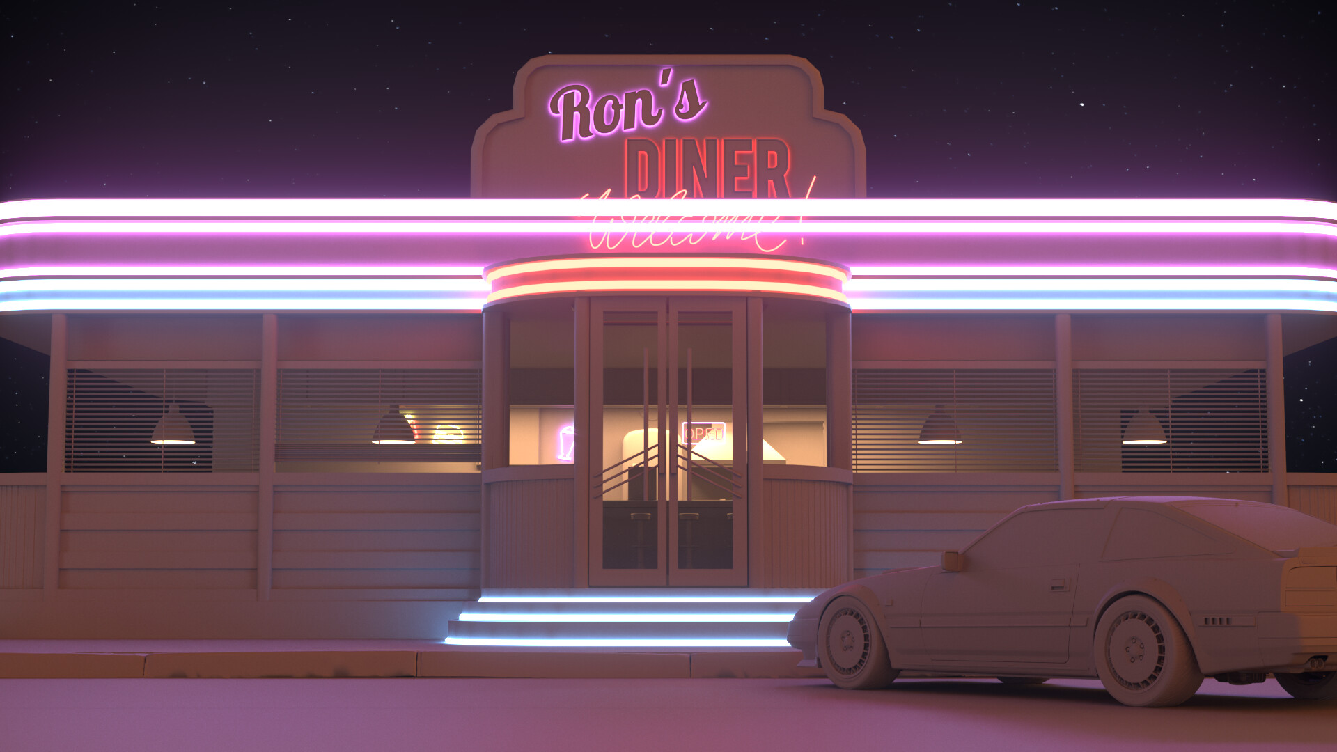 Tiago Scaff - Ron's Diner - Enviroment Project
