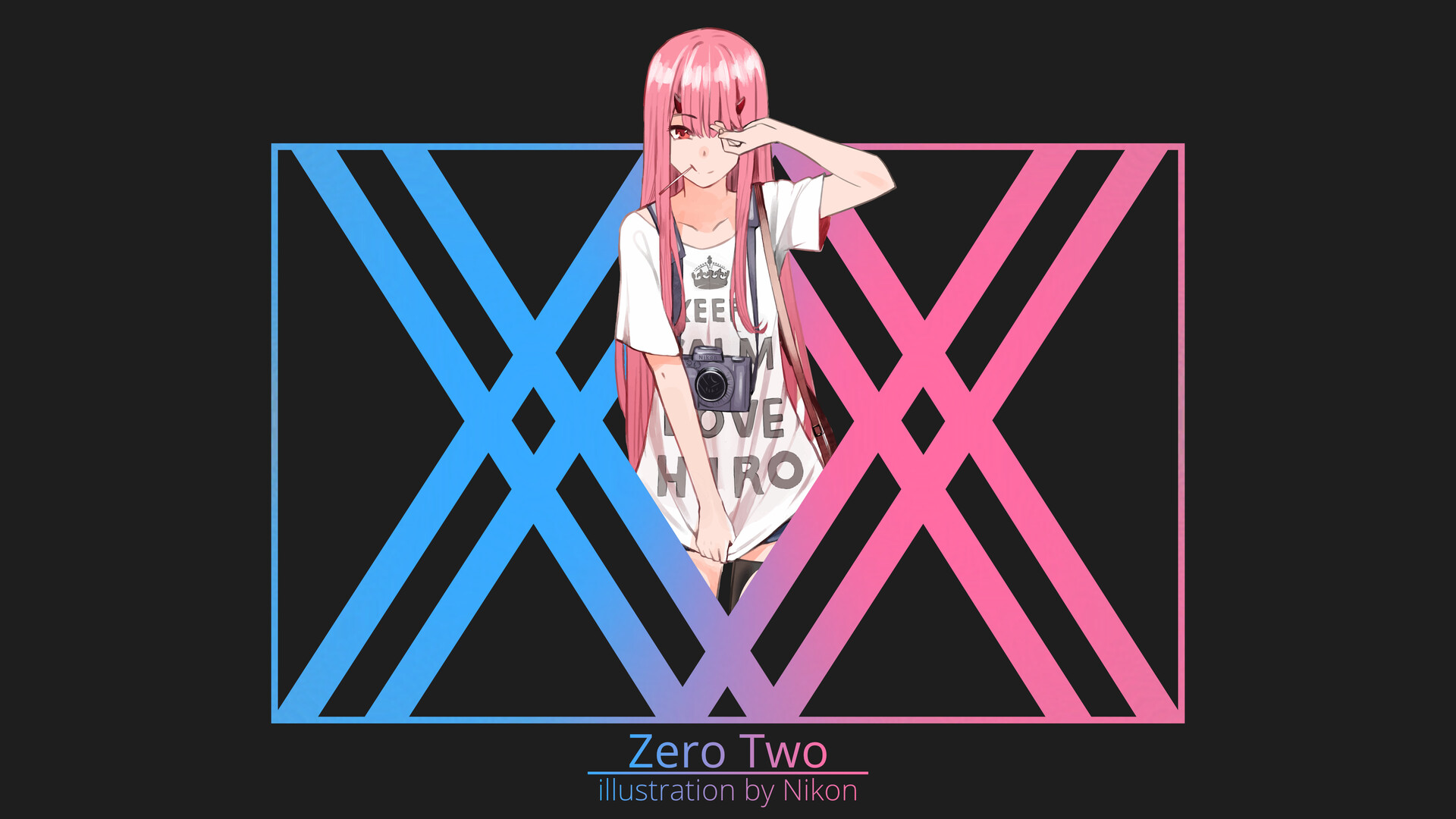 Nikon Canon Zero Two Darling in the franxx, zero two, ichigo, 4k, #4.2384.