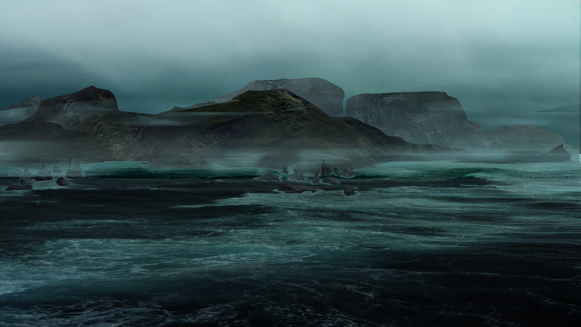 ArtStation - Foggy Island sketch