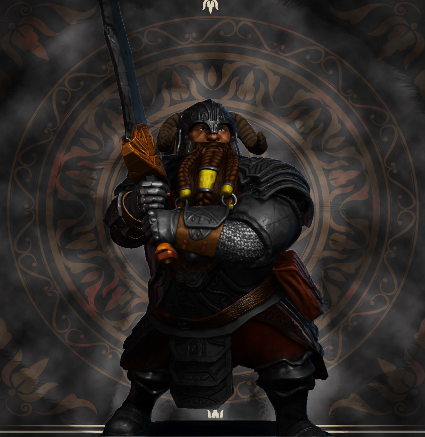 Daniele Monari - Rogar, Dwarf Warrior, image size:1467x1508