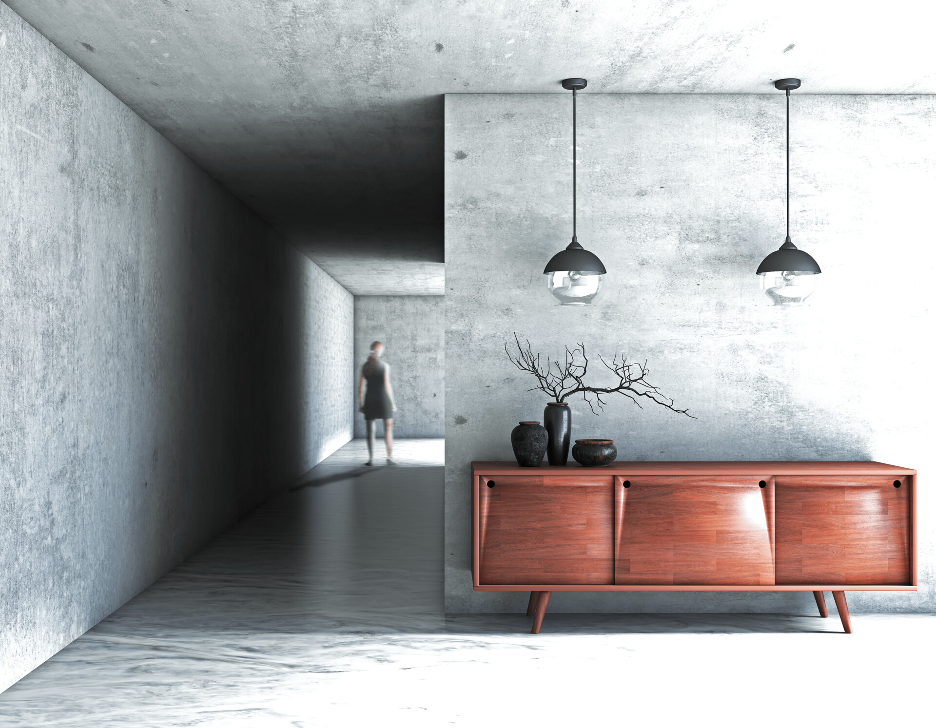 ArtStation - Concrete Hallway