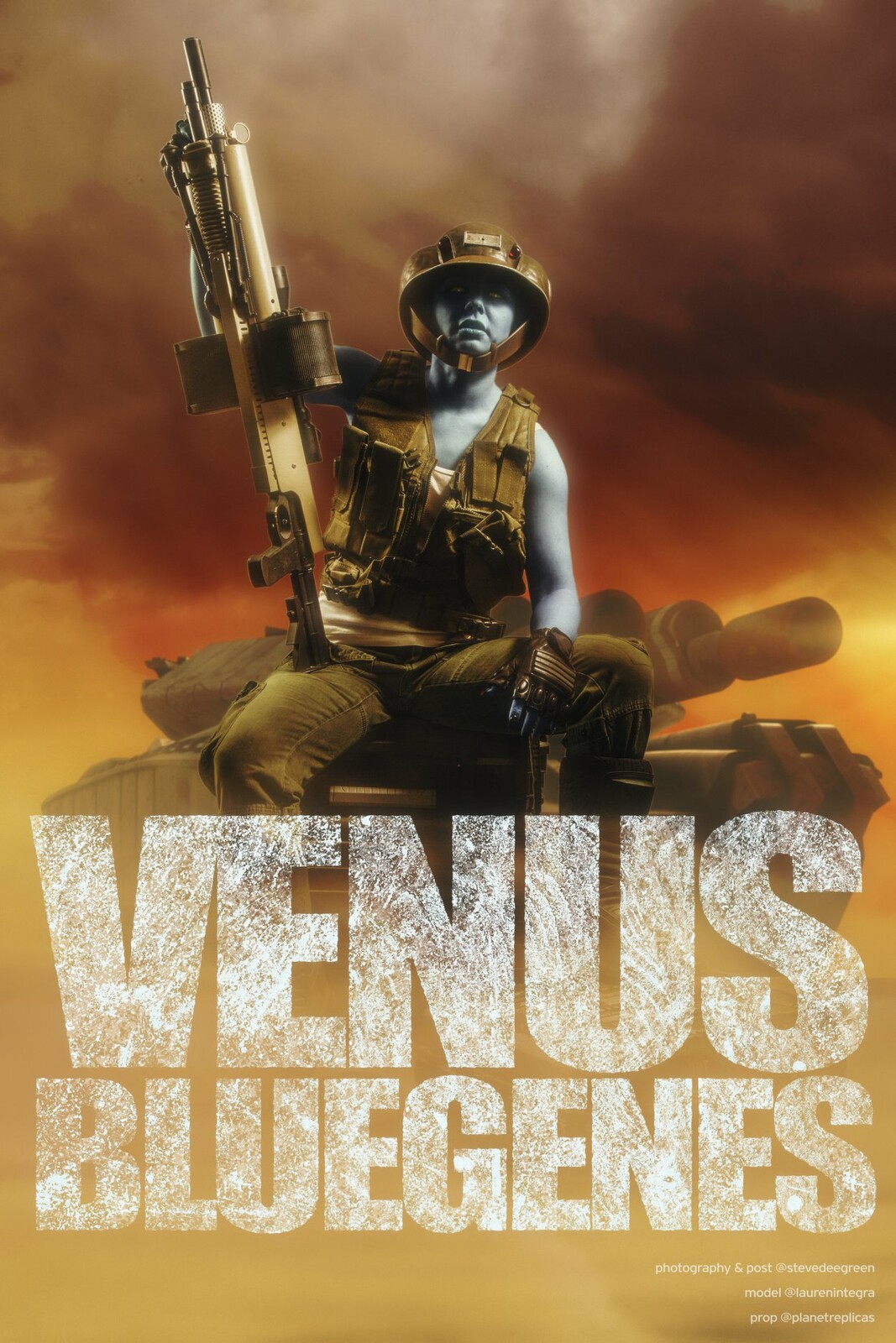 Venus Bluegenes photoshoot/photomanipulation