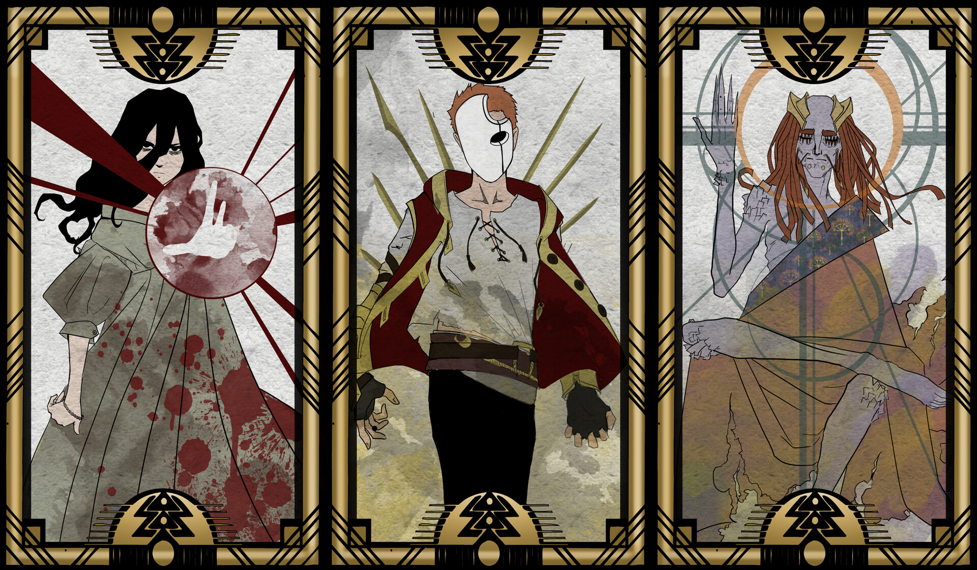 Character cards for my book "Grimoire"