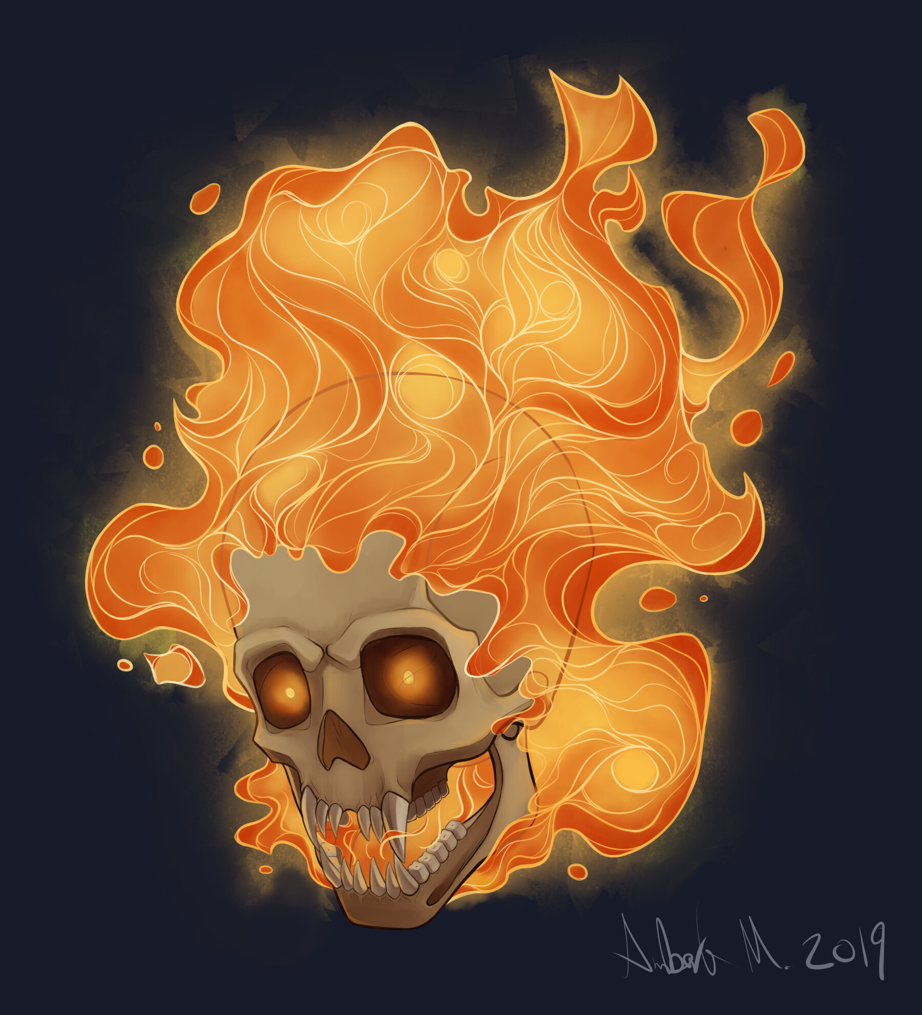 Flaming skull illustration, Flame Skull Computer file, skull and flames,  happy Birthday Vector Images, head png | PNGEgg