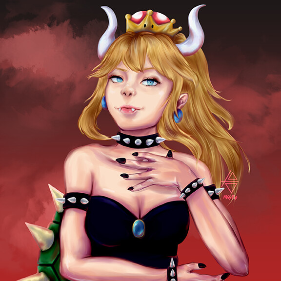 Pia R Bowsette Bowsette has gotten stuck in a wall! pia r