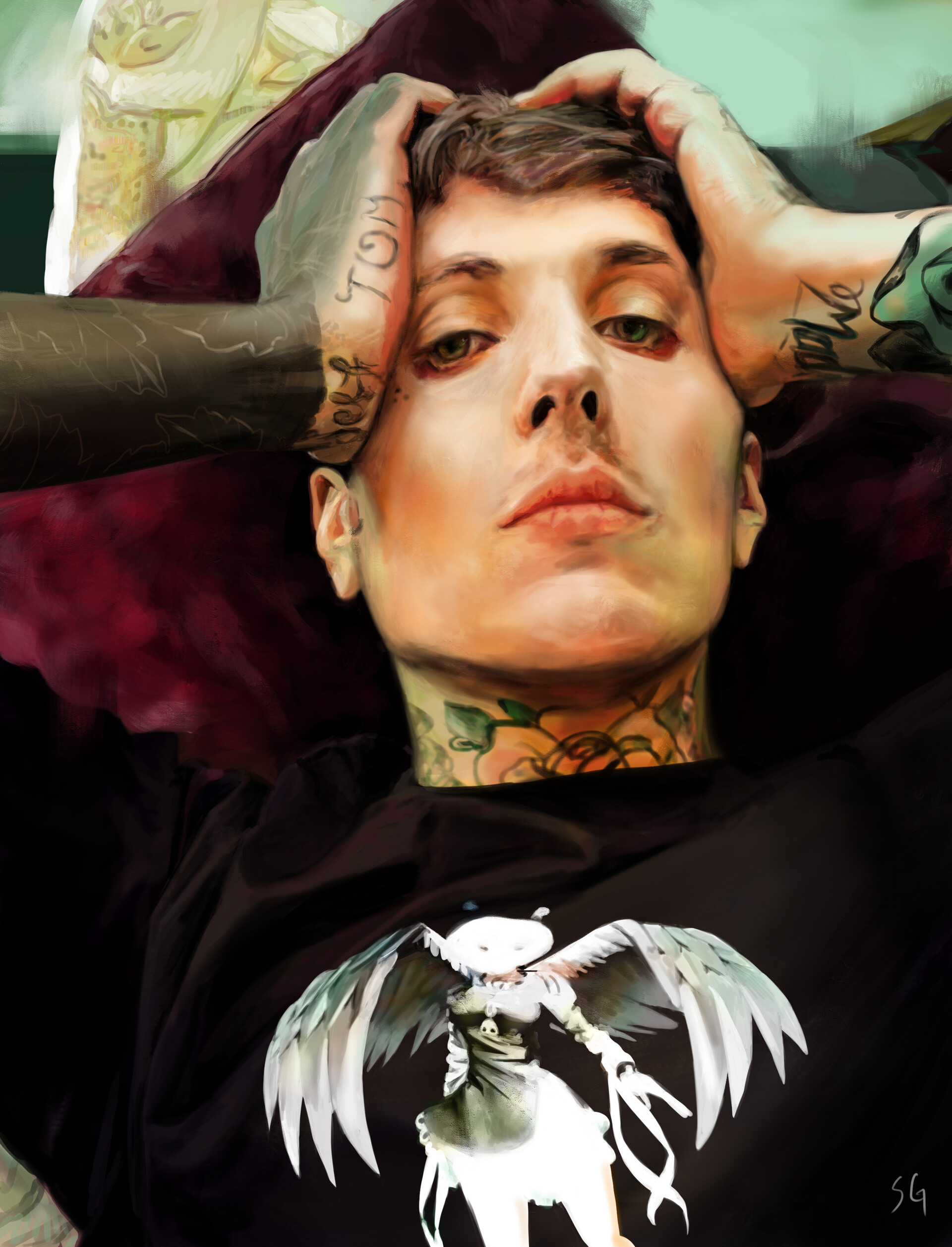 Oliver Sykes Face Tattoos