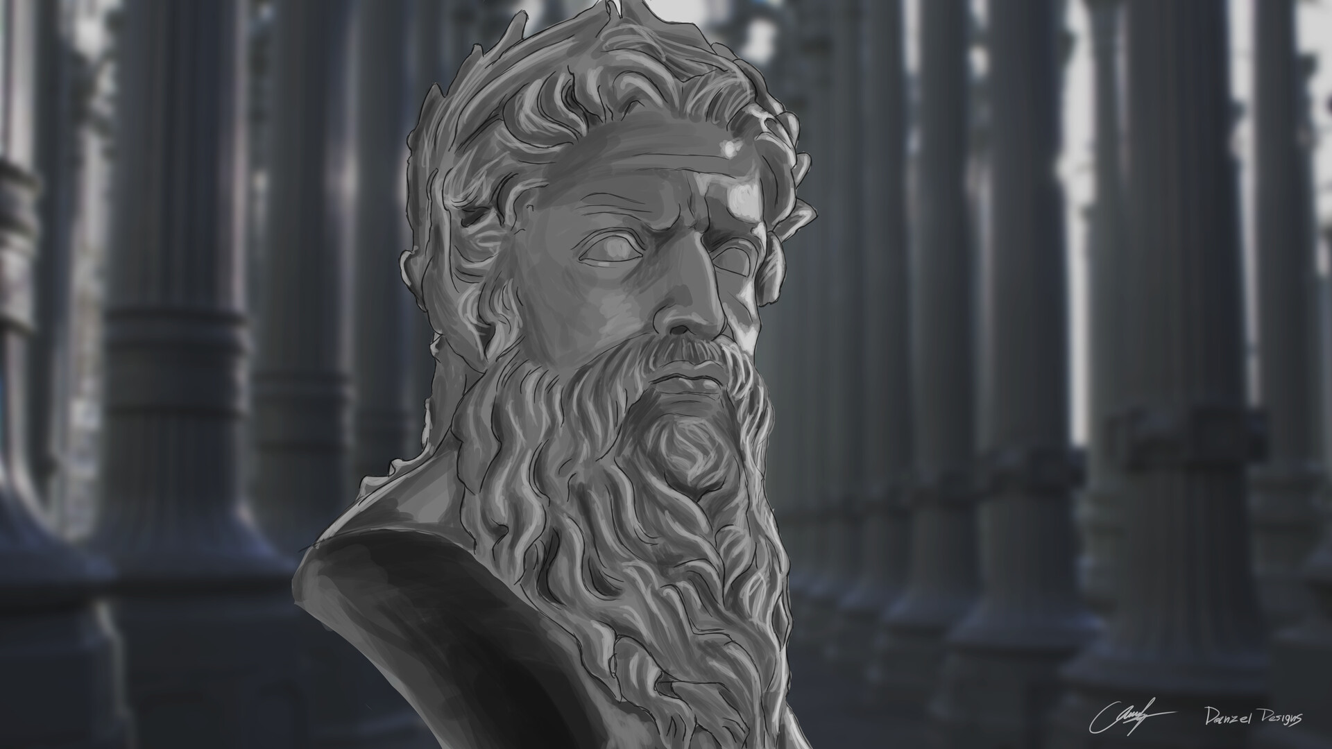 Alex Papanagis Zeus The statue of zeus at olympia was a giant seated figure, about 12.4 m (41 ft) tall, made by the greek sculptor phidias around 435 bc at the sanctuary of olympia, greece. alex papanagis zeus