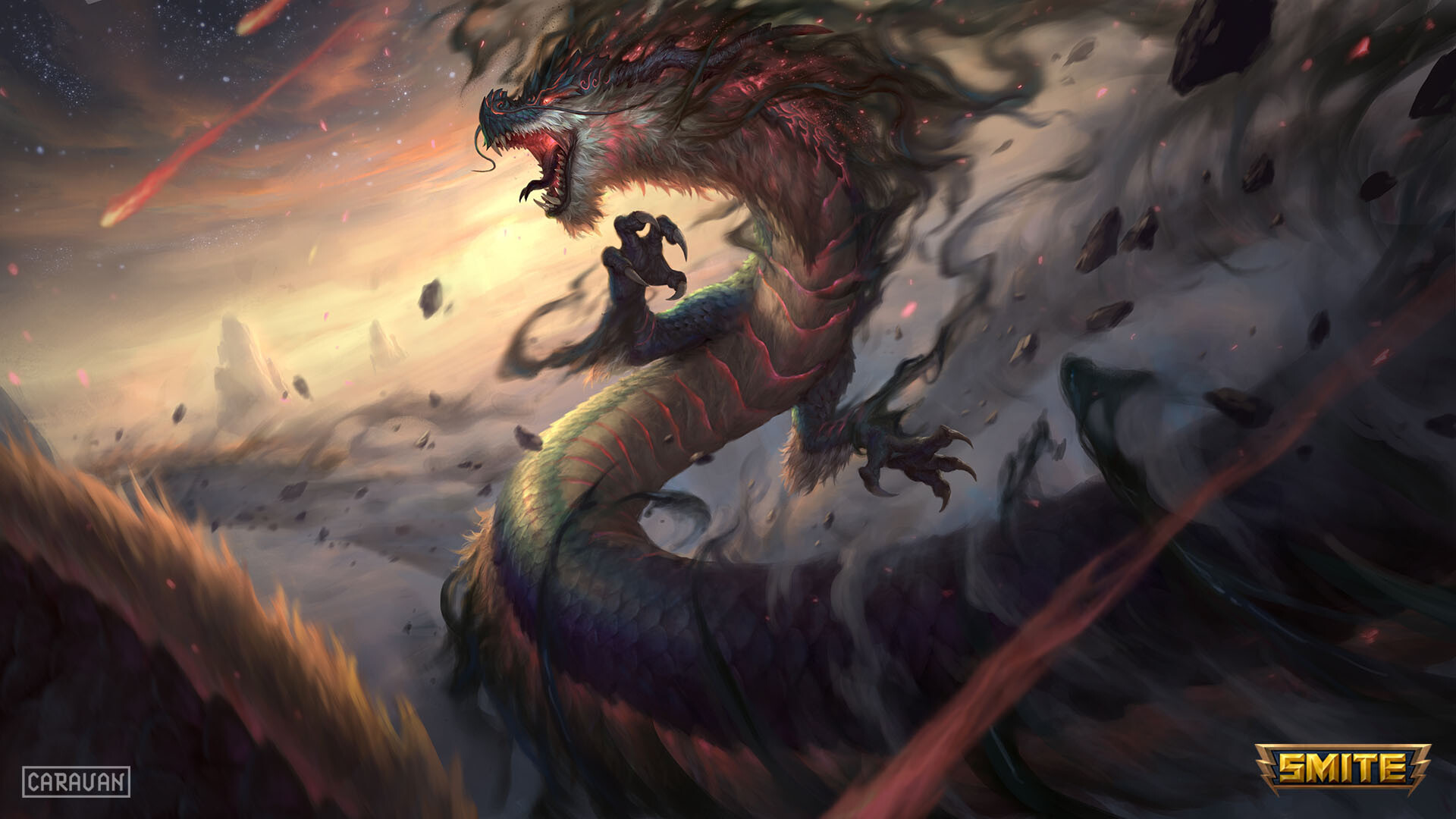 Wallpaper Artstation Smite Mighty Storm Jormungandr Caravan Free HD