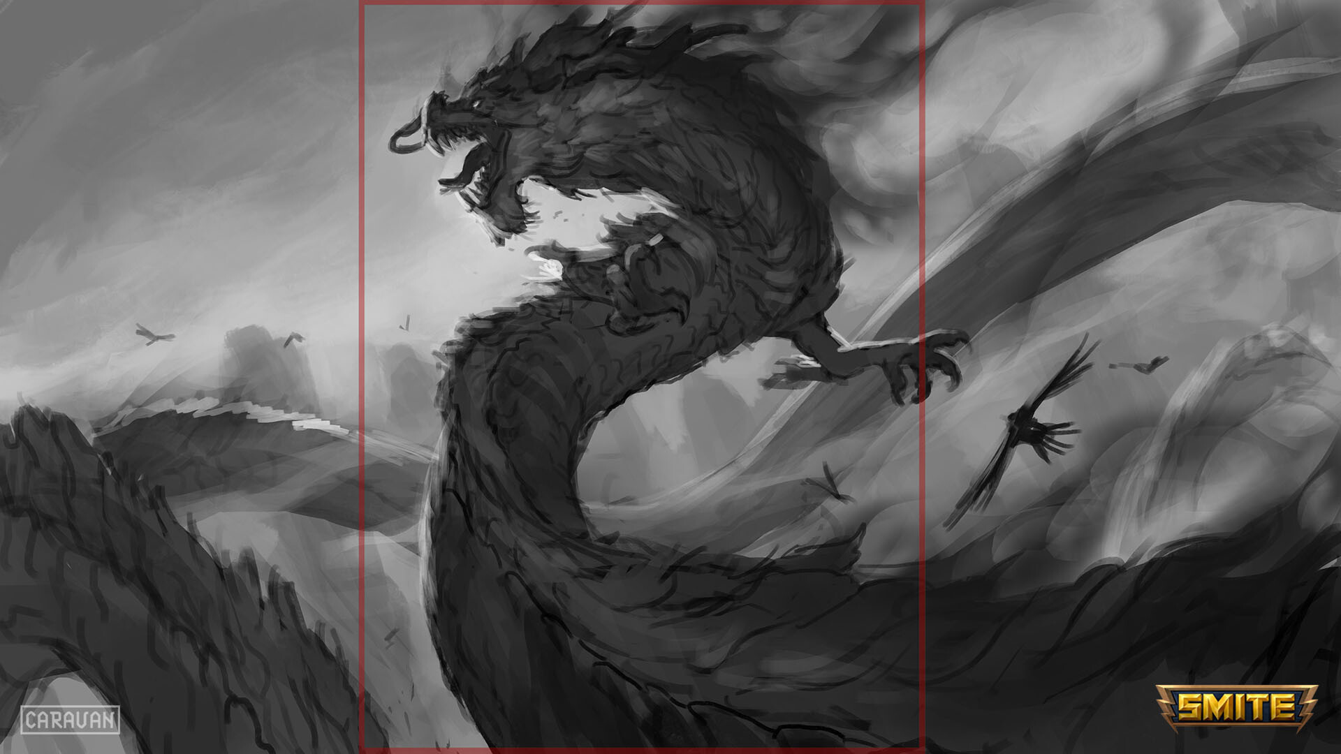 Wallpaper Artstation Smite Mighty Storm Jormungandr Caravan Desktop Wallpaper