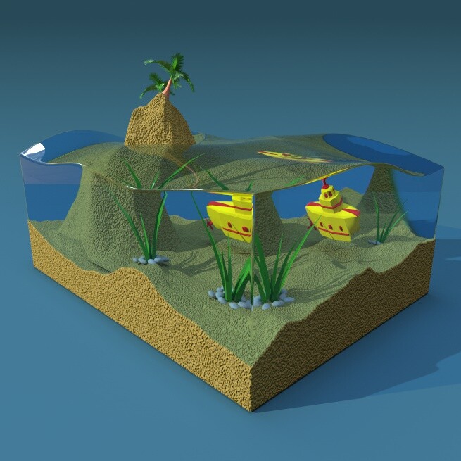 artstation aquarium cinema 4d r21