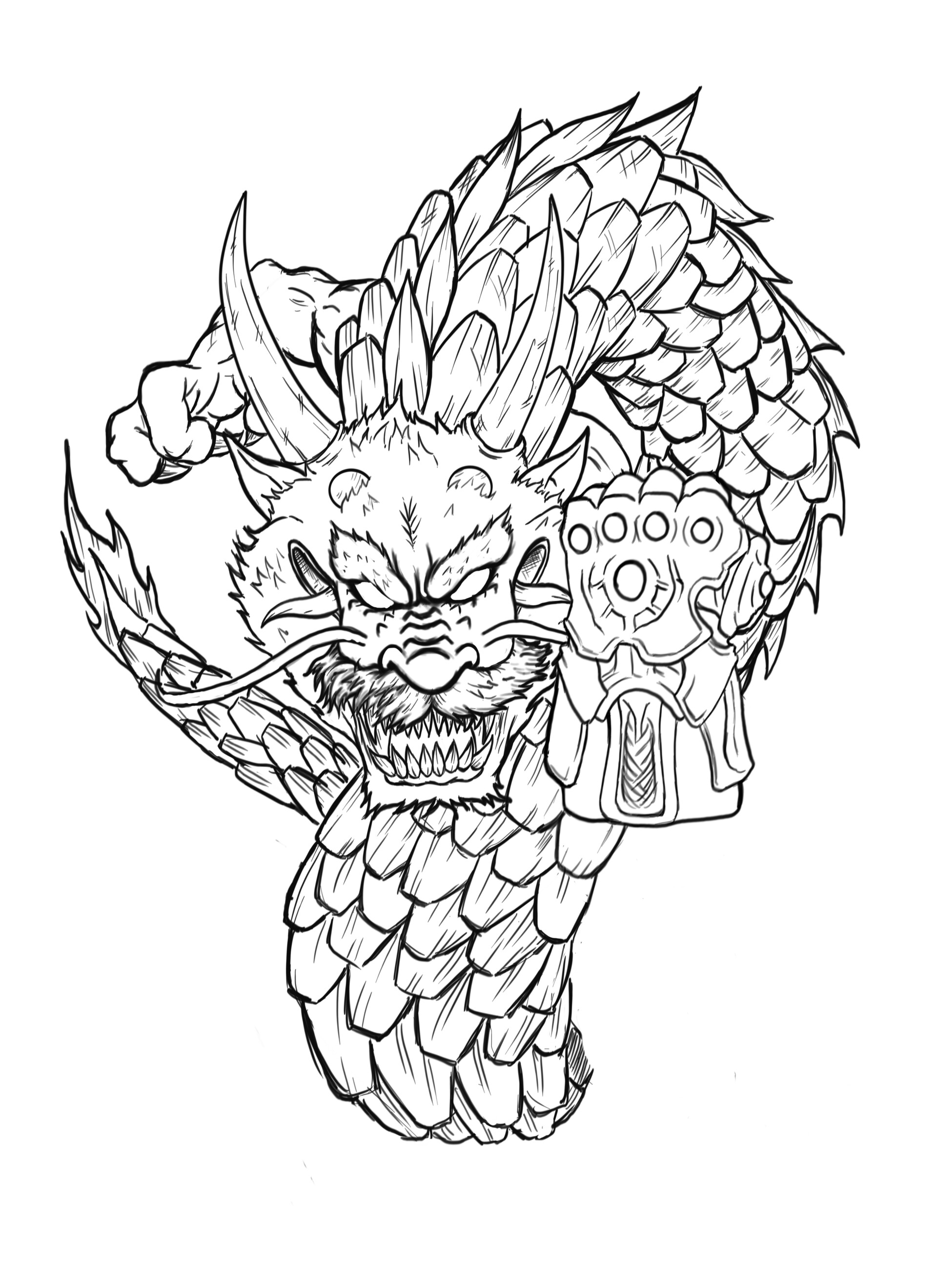 ArtStation Red Dragon Karate Logo