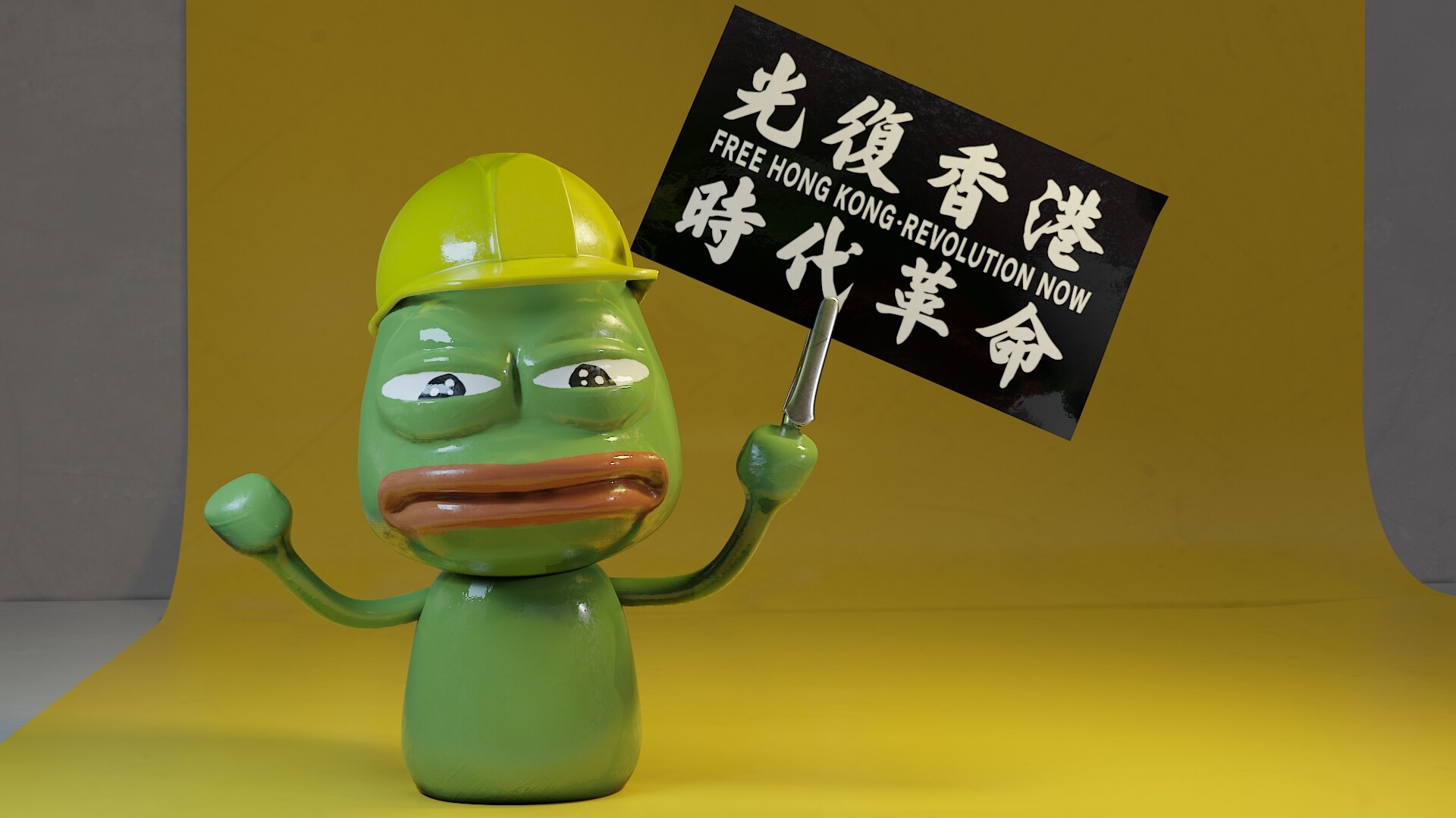 Little Deep Blue - Pepe the Frog / 香港加油