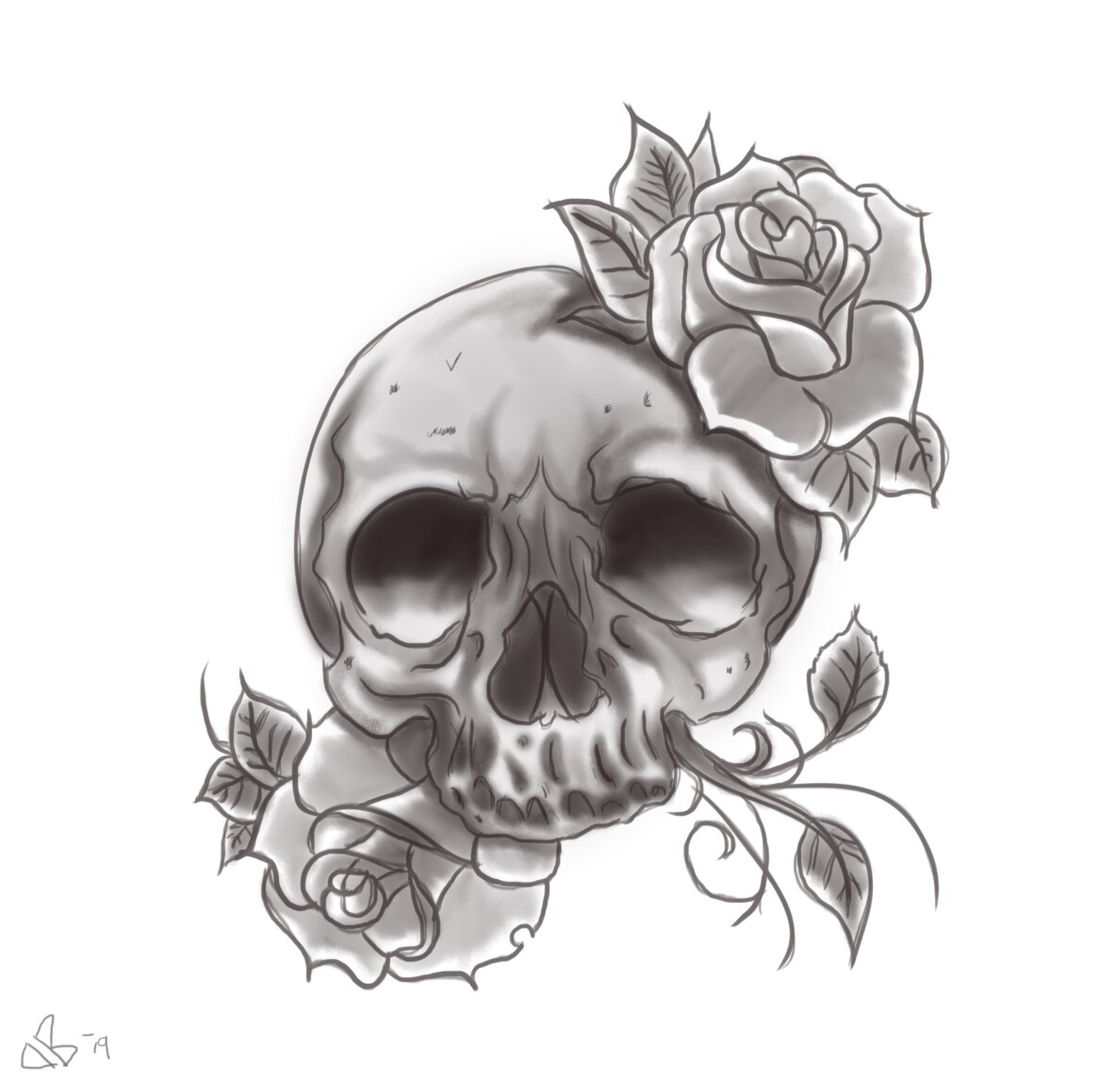 ArtStation - Skull tattoo 2