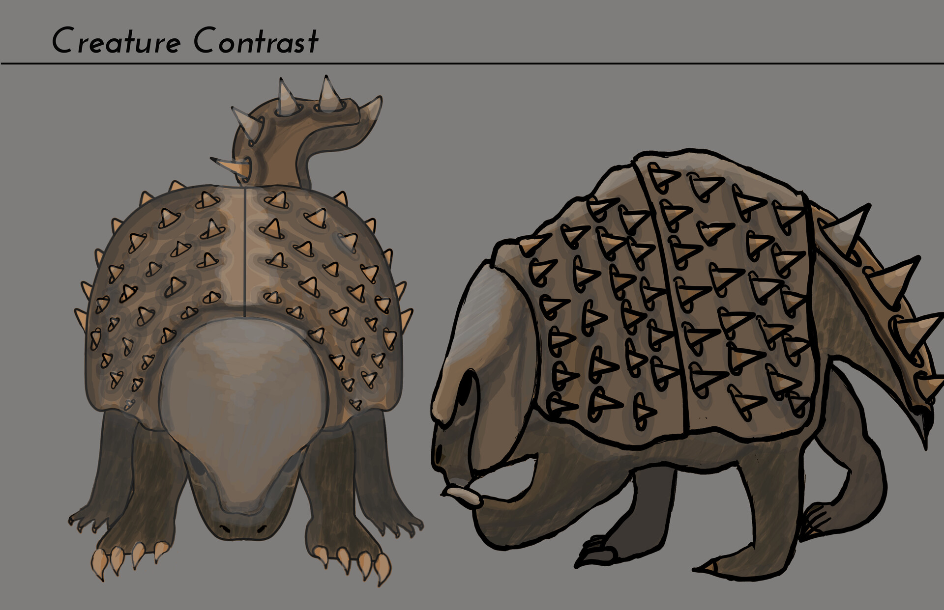 ArtStation - Creature Contrast Project: A Stone With Thorns