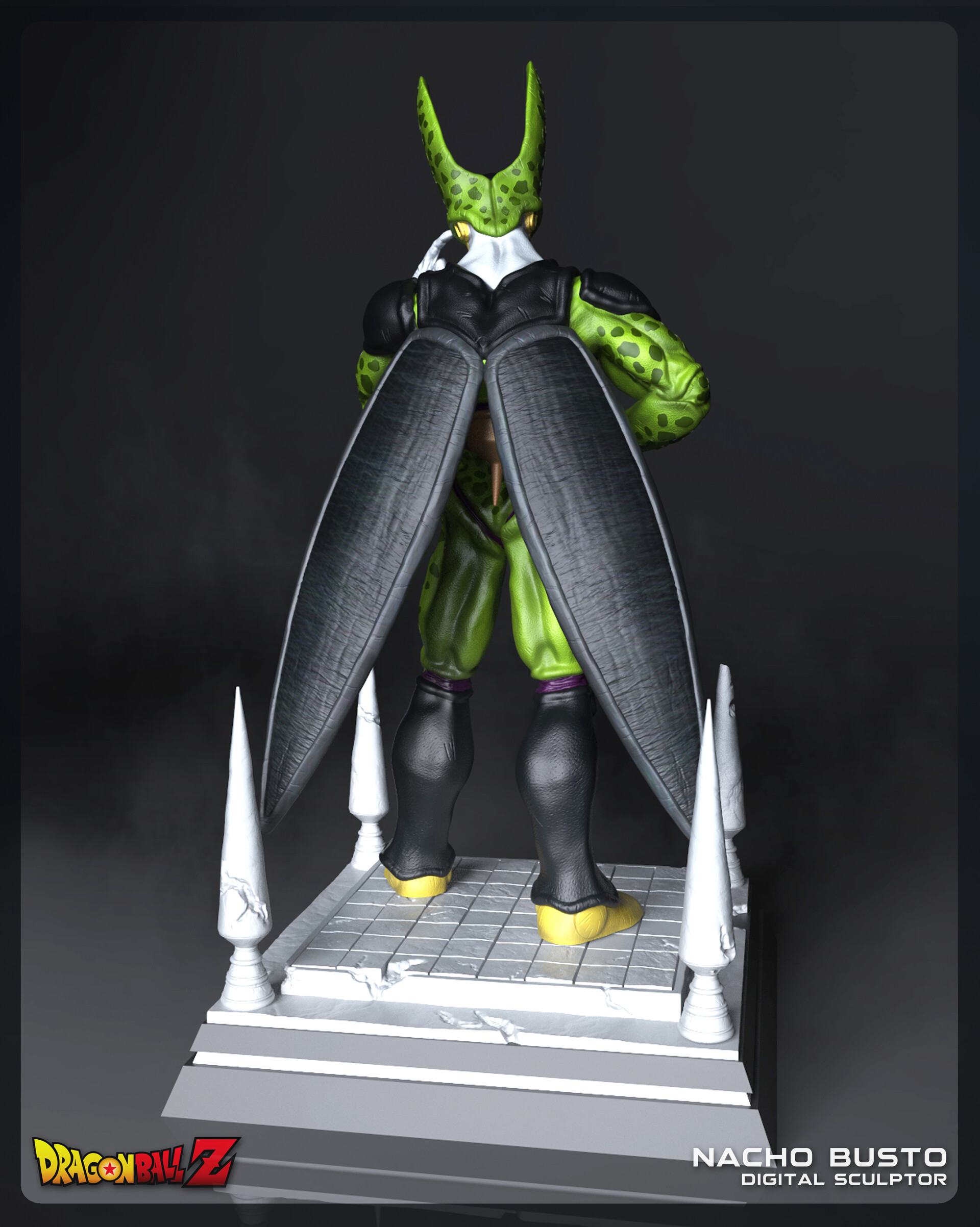 Nacho Busto Perfect Cell Dragon Ball Z 3d Print Model