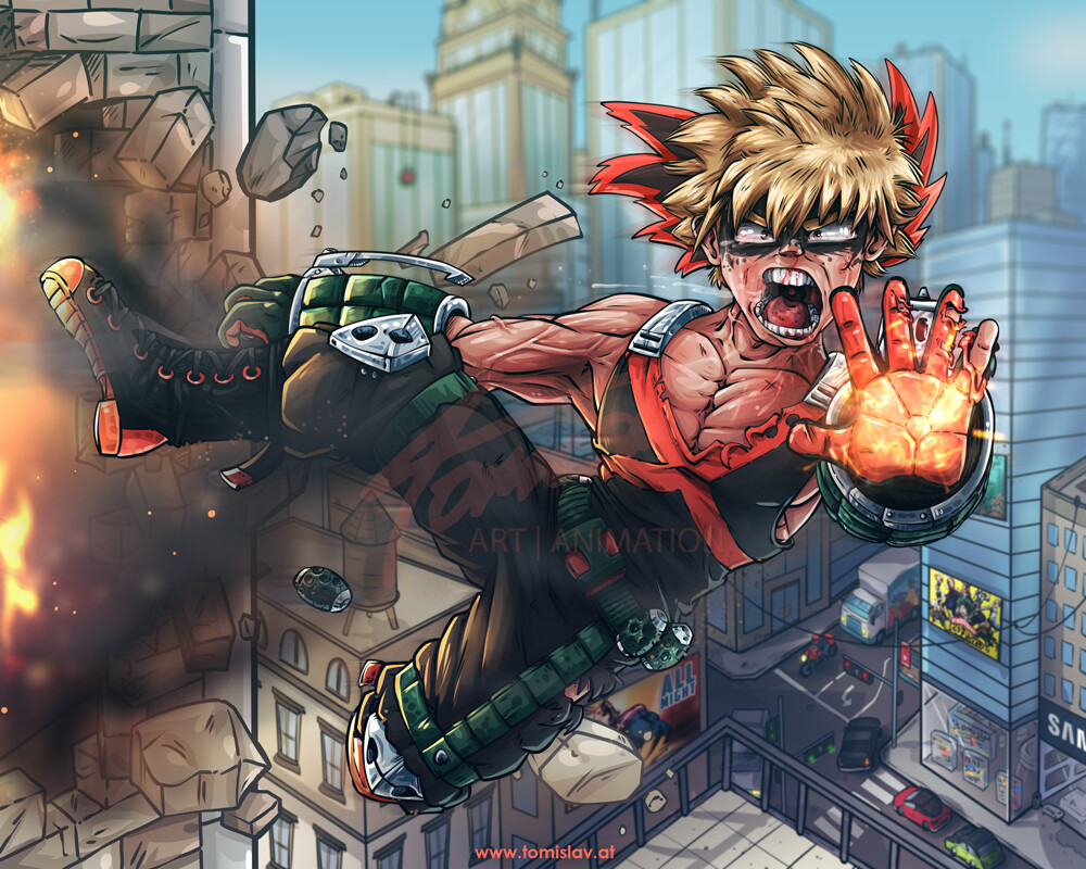 Artstation Katsuki Bakugou Tomislav Juric