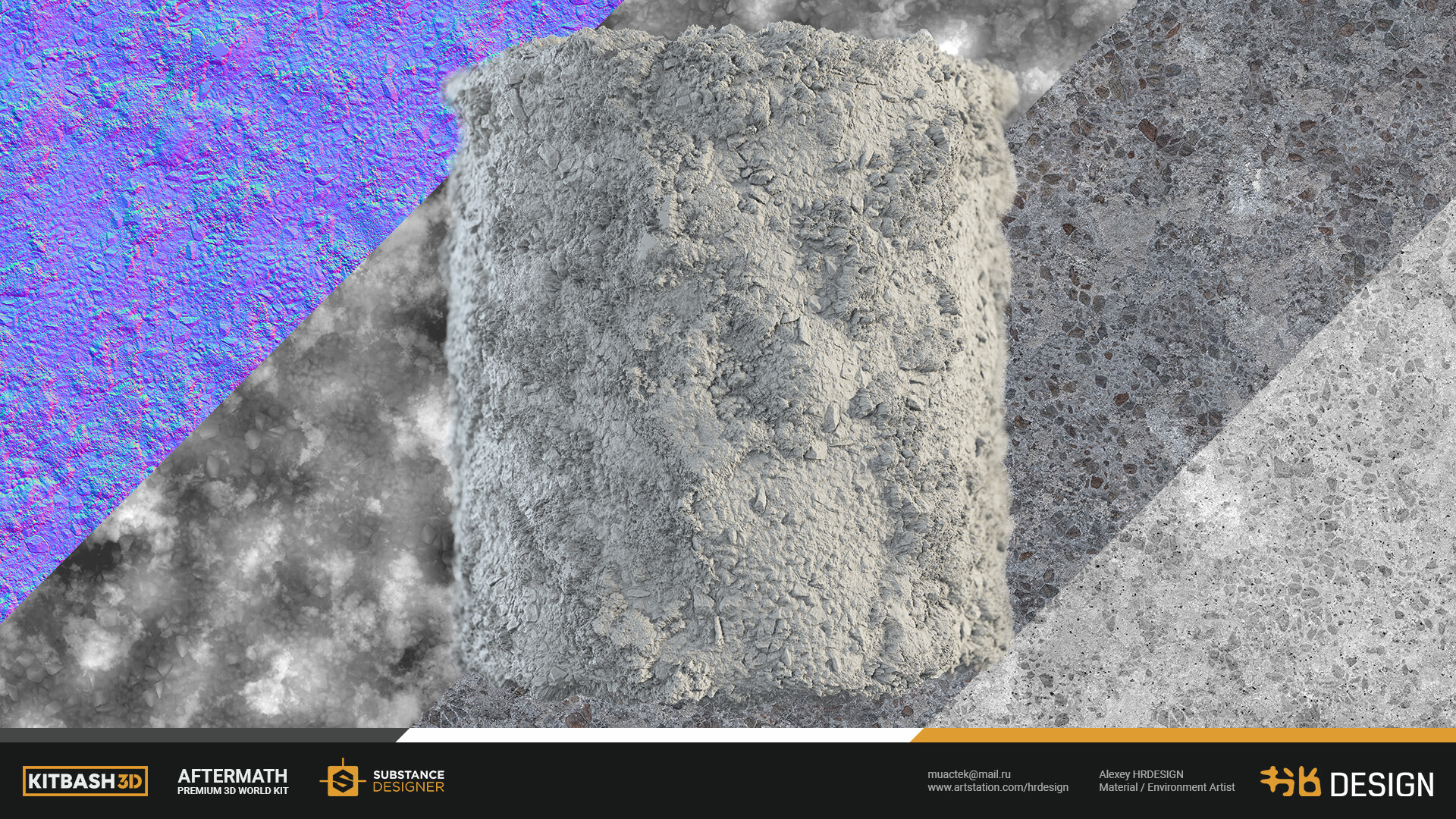 Alexey HRDesign - KITBASH3D - Aftermath KIT Materials