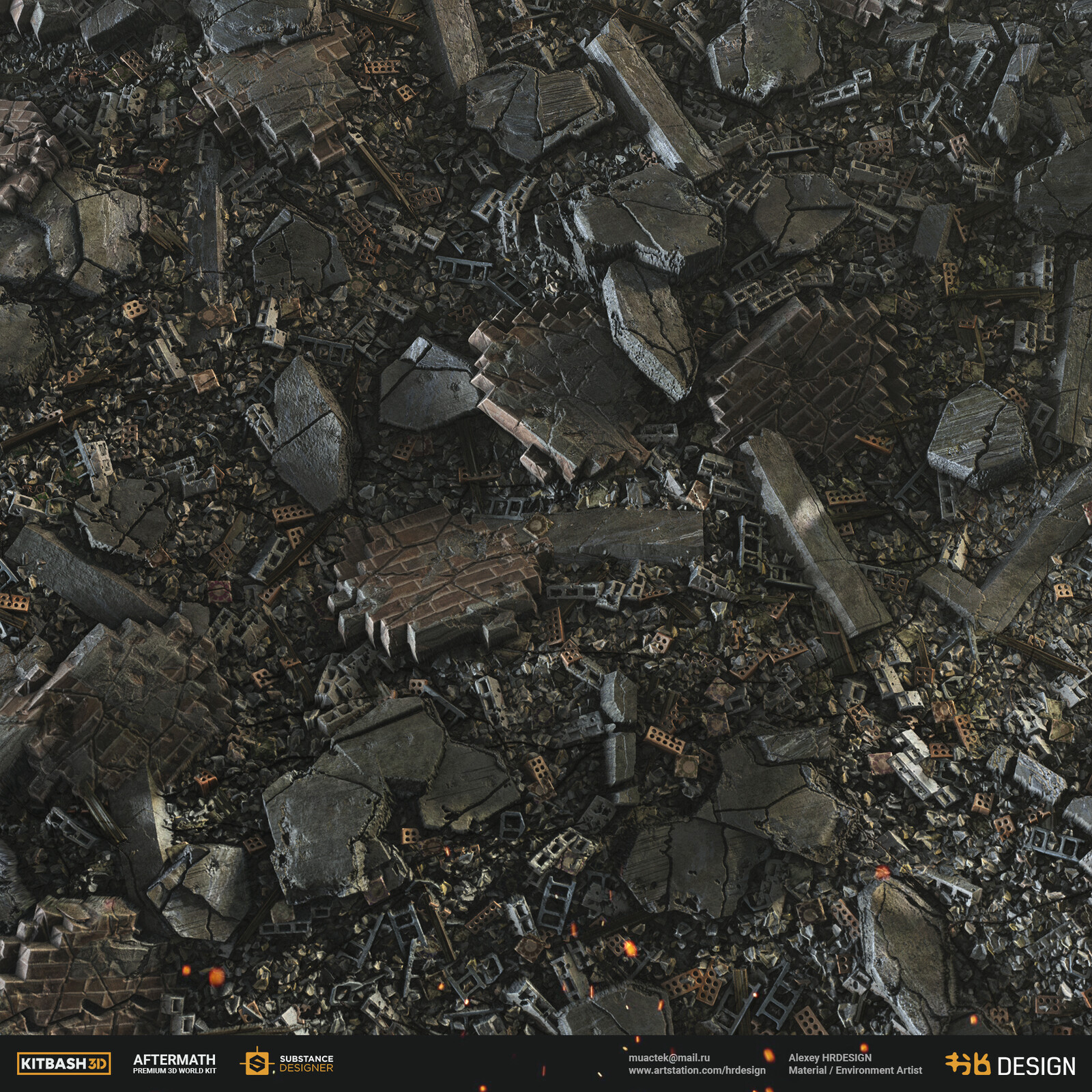 Alexey HRDesign - KITBASH3D - Aftermath KIT Materials